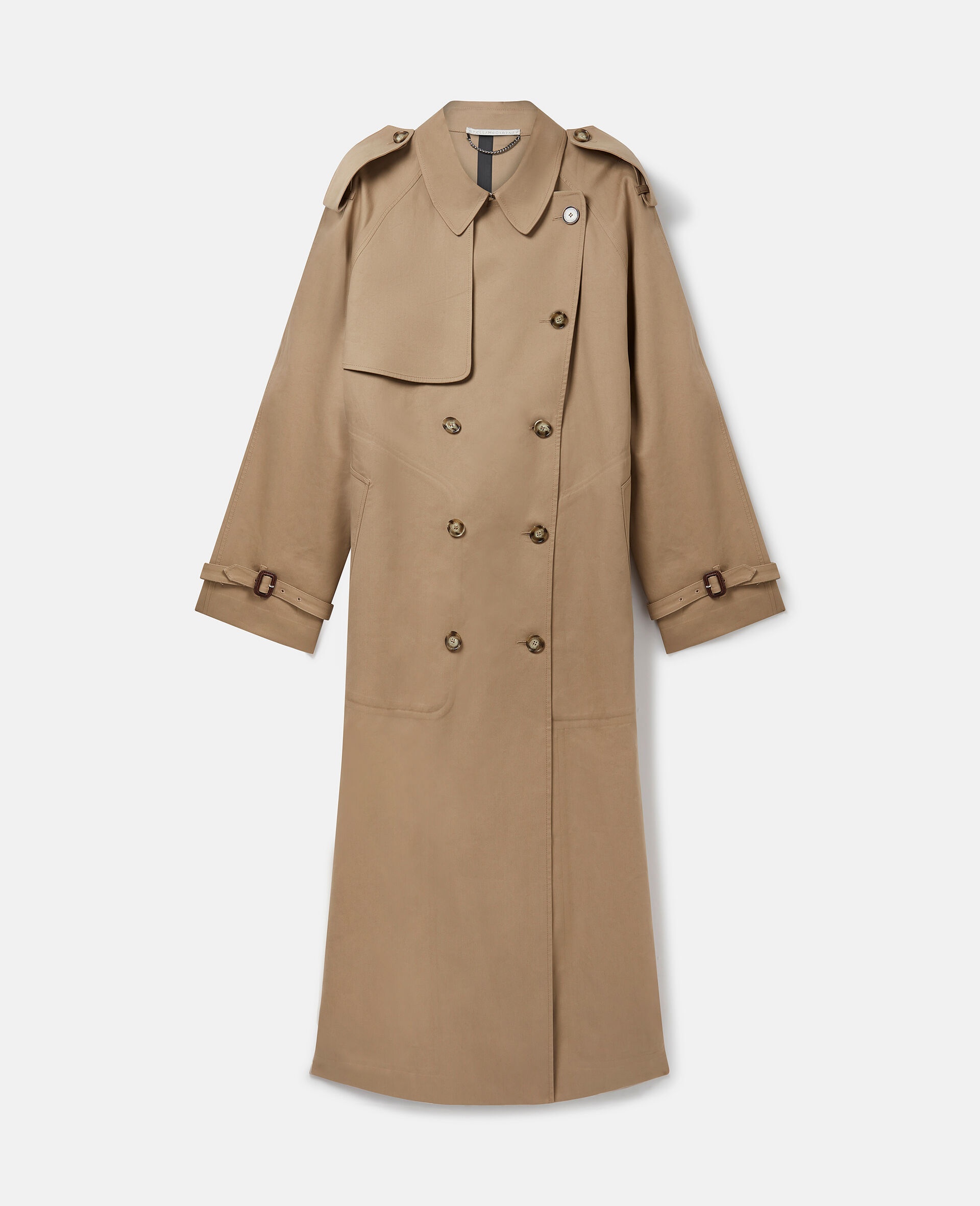 Belted Cotton Trench Coat - 1