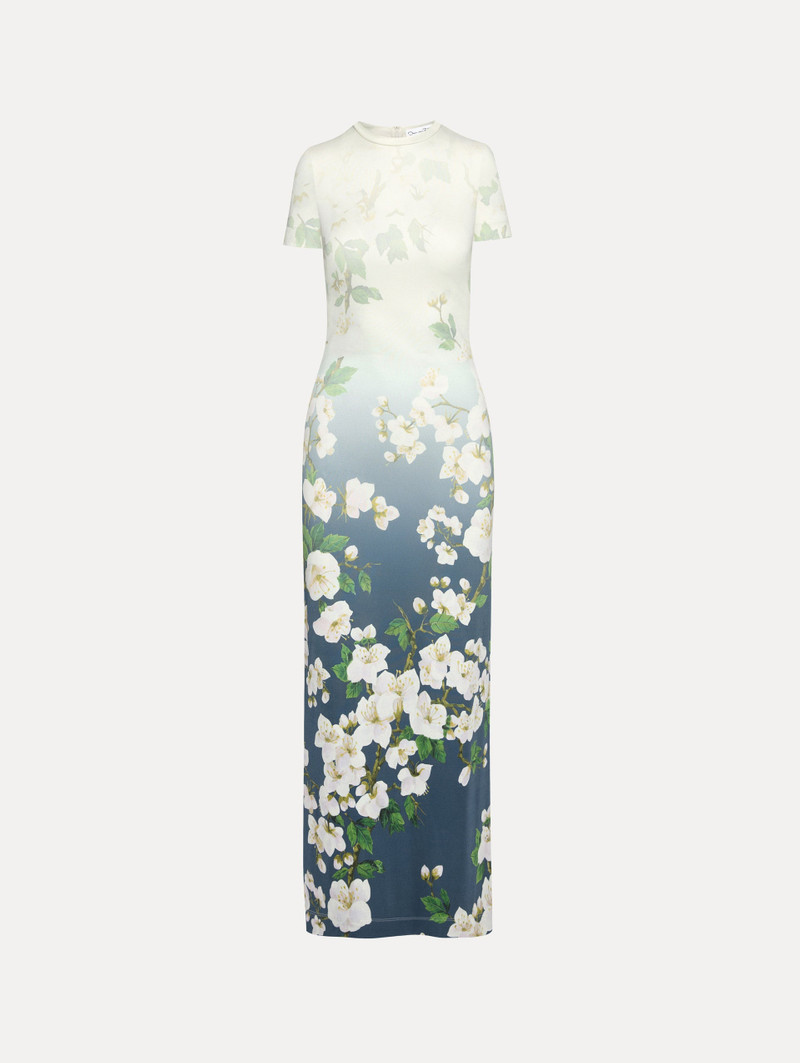 OMBRÉ CHERRY BLOSSOM JERSEY DRESS 1