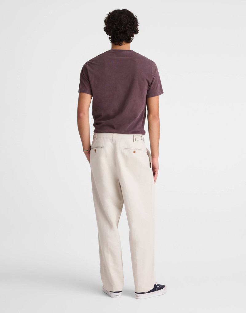 Madewell Double-Pleated Trousers in Meridian Linen Blend outlook