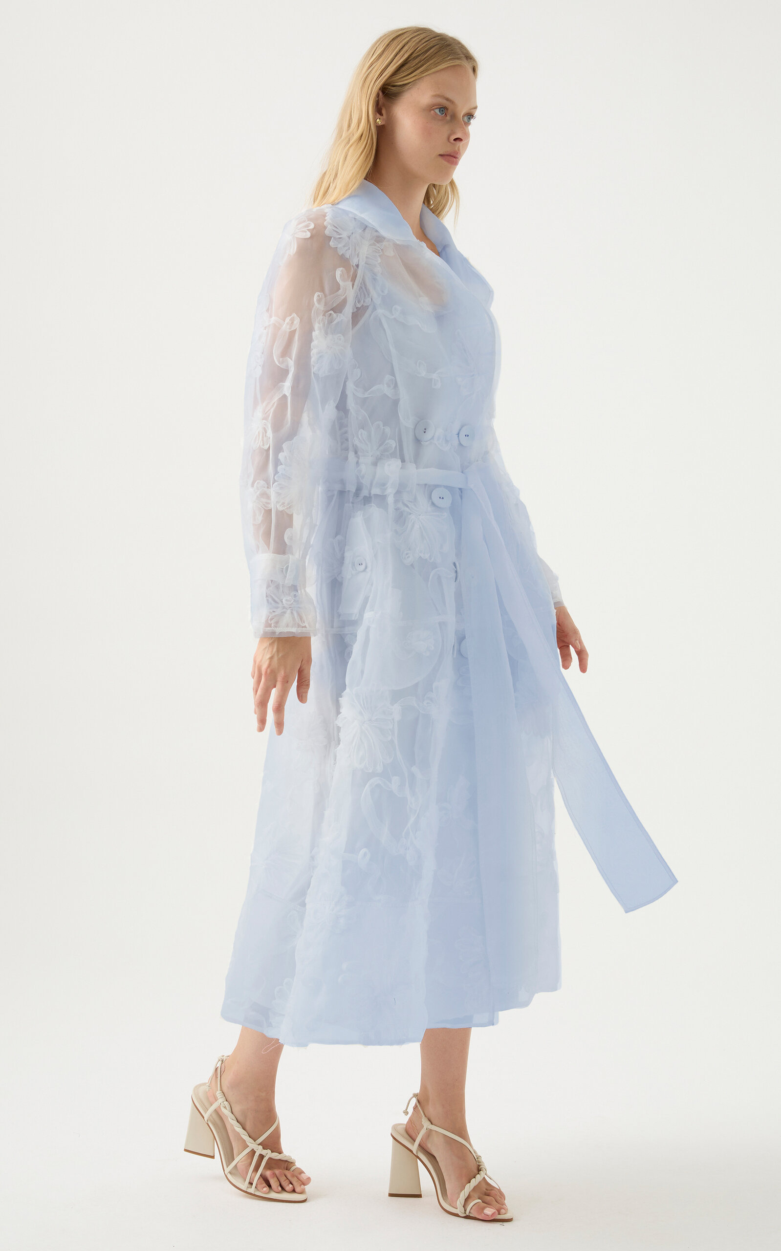 Ursula Trench Coat Dress blue - 5