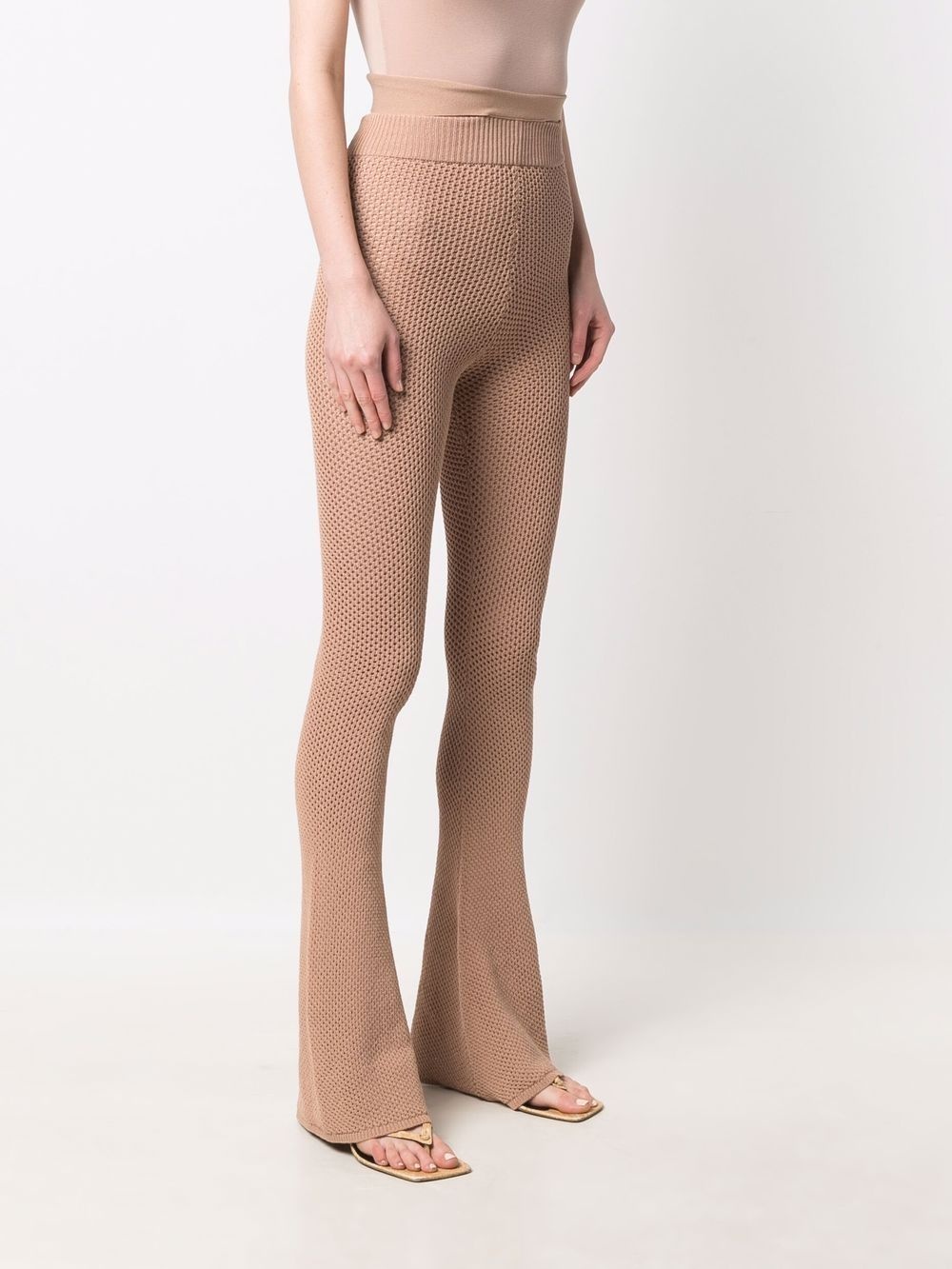 perforated knitted trousers - 3
