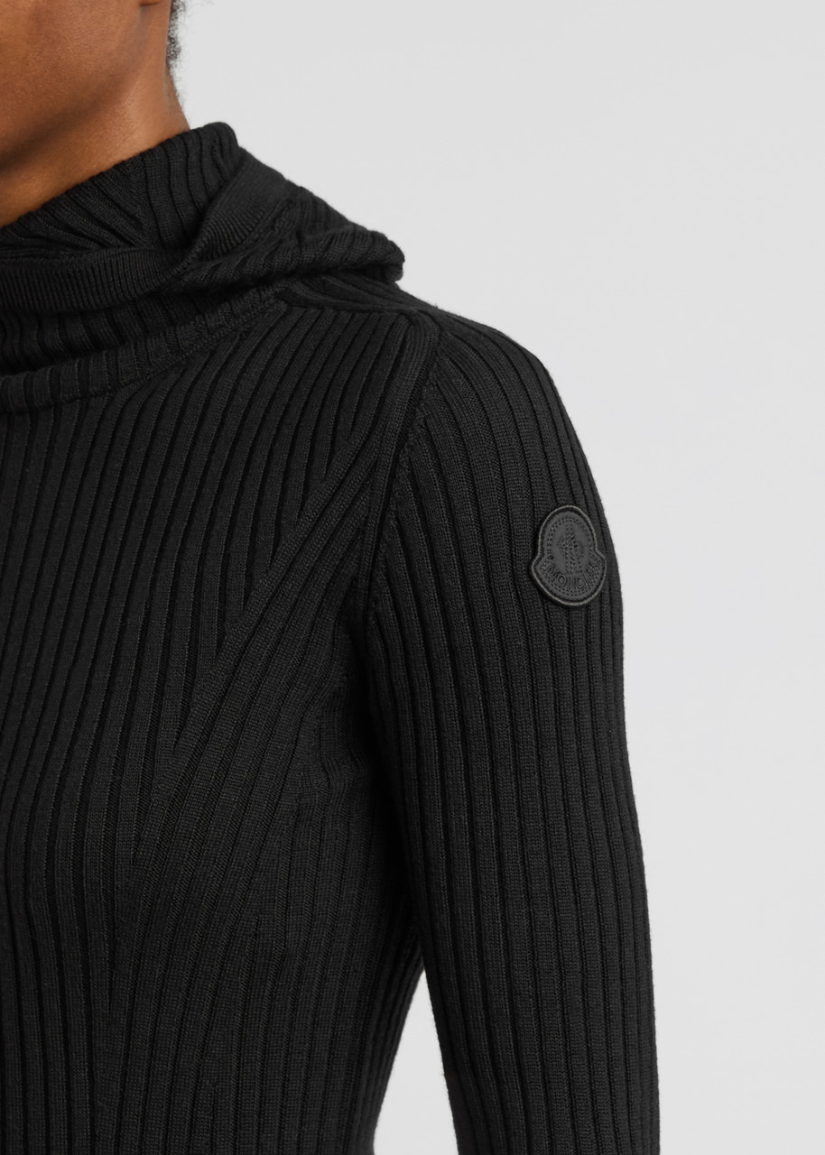 Moncler Ribbed Hooded Wool-blend Jumper - 5