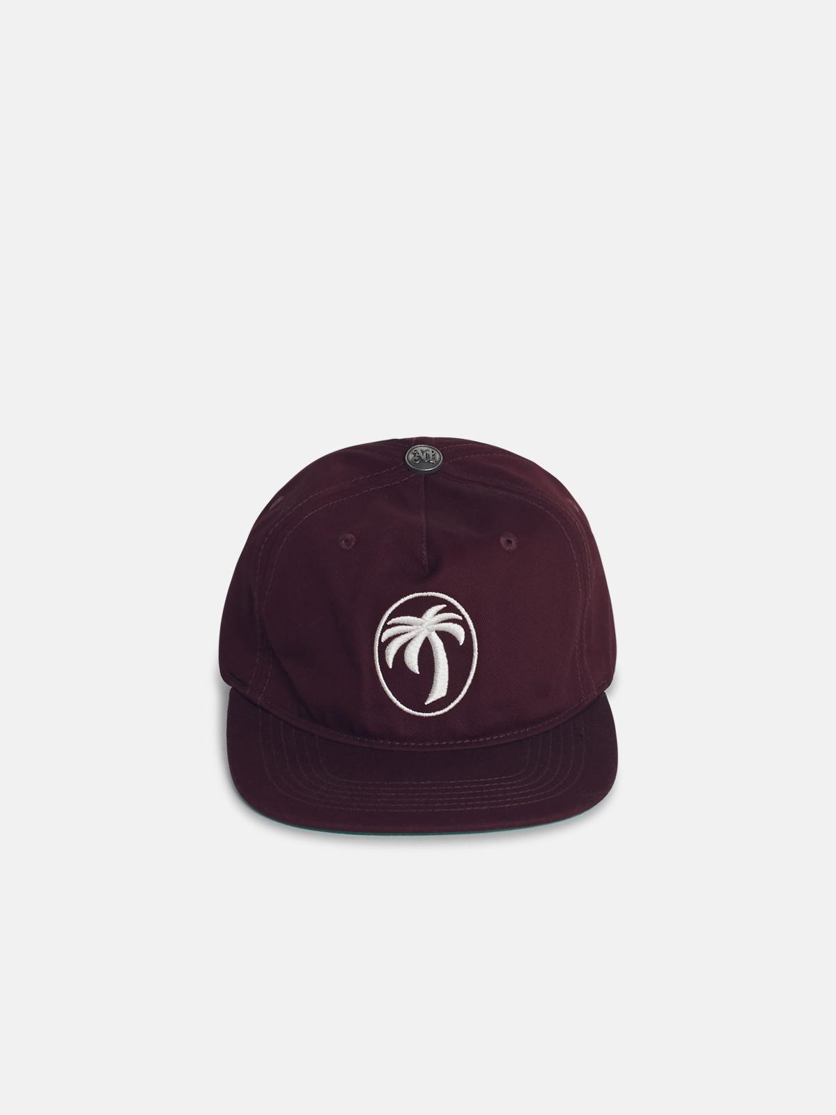 OVAL' BURGUNDY COTTON CAP - 1