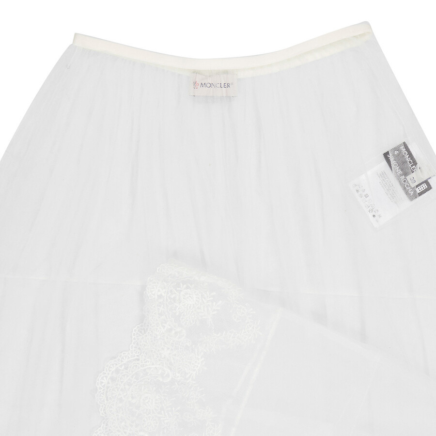 Moncler Ladies White/Black Layered Tulle Midi Skirt, Brand Size 38 (US SIze 0) - 7