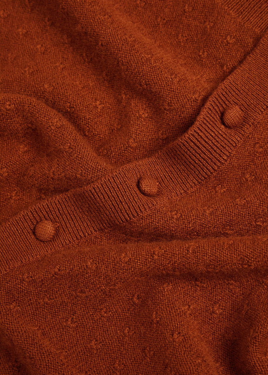 Frame Pointelle Cashmere Cropped Cardigan - 5