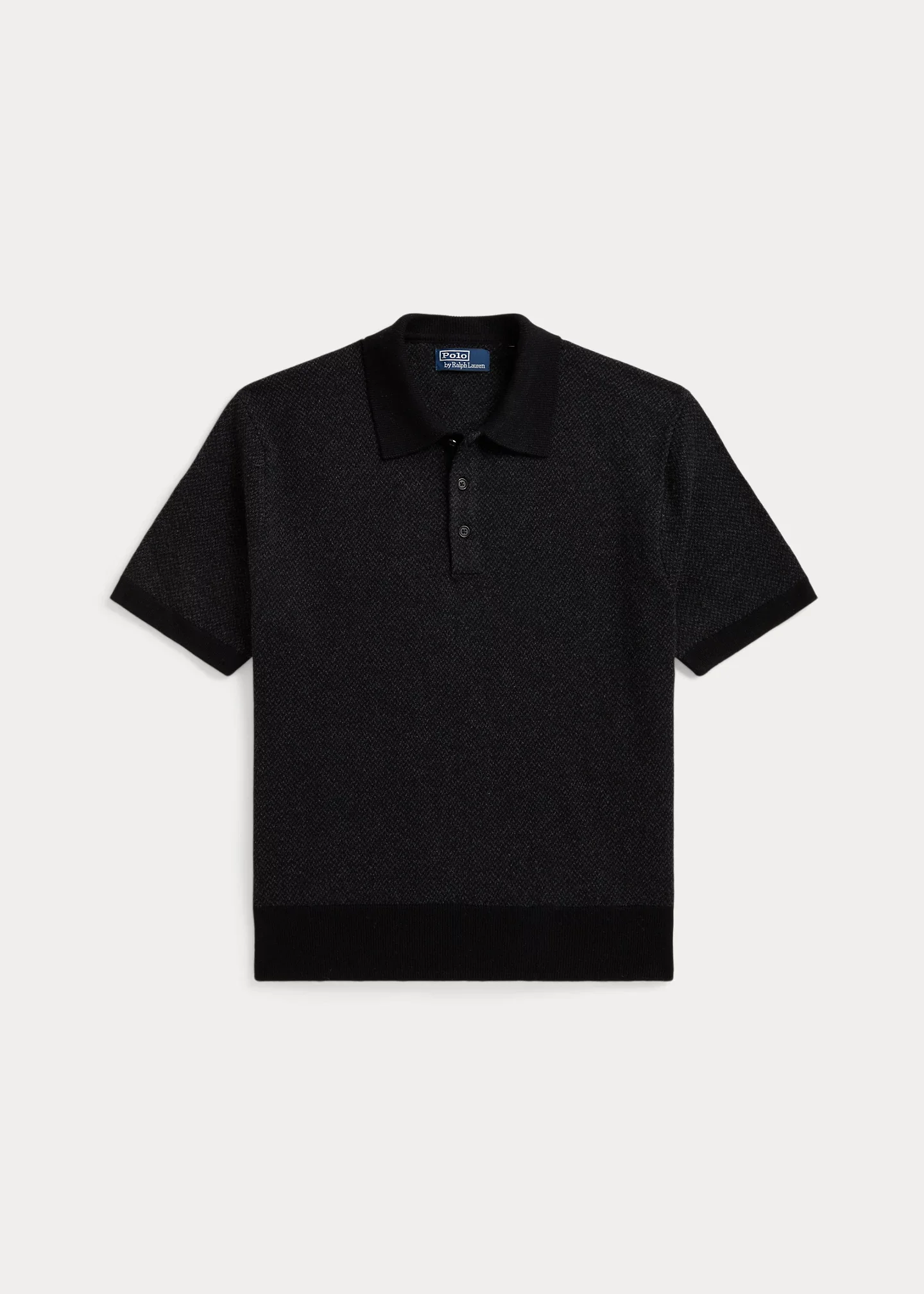 Relaxed Fit Wool Polo-Collar Sweater - 1