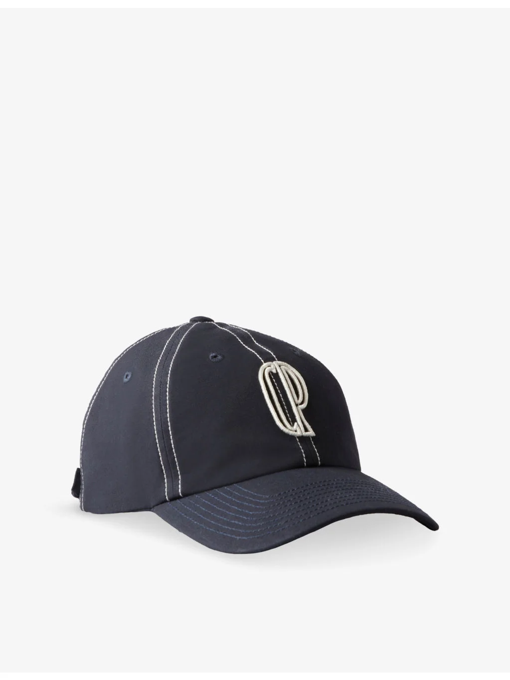 Embroidered Monogram Cotton Baseball Cap - 1