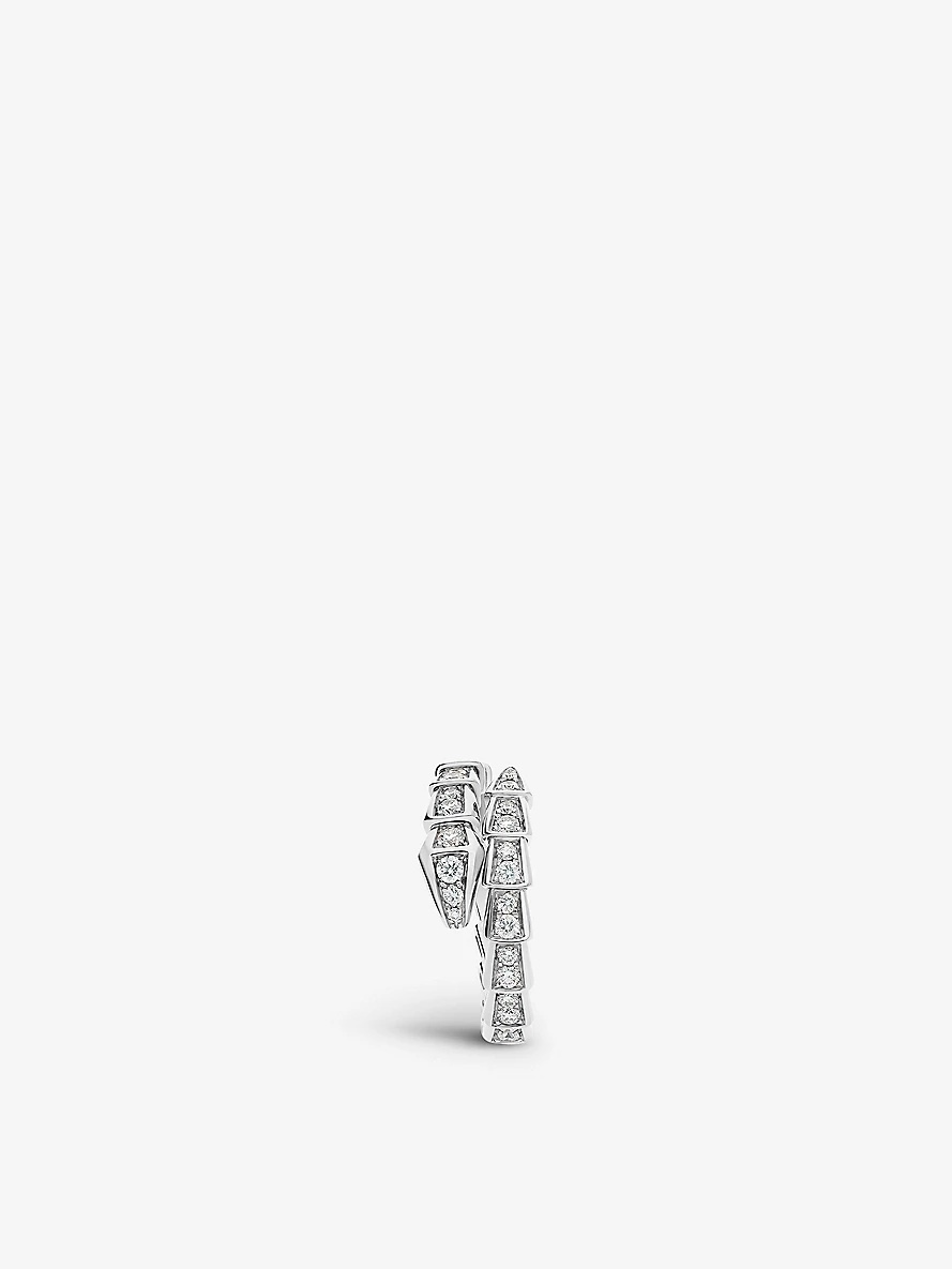 Serpenti 18kt white-gold and diamond ring - 2
