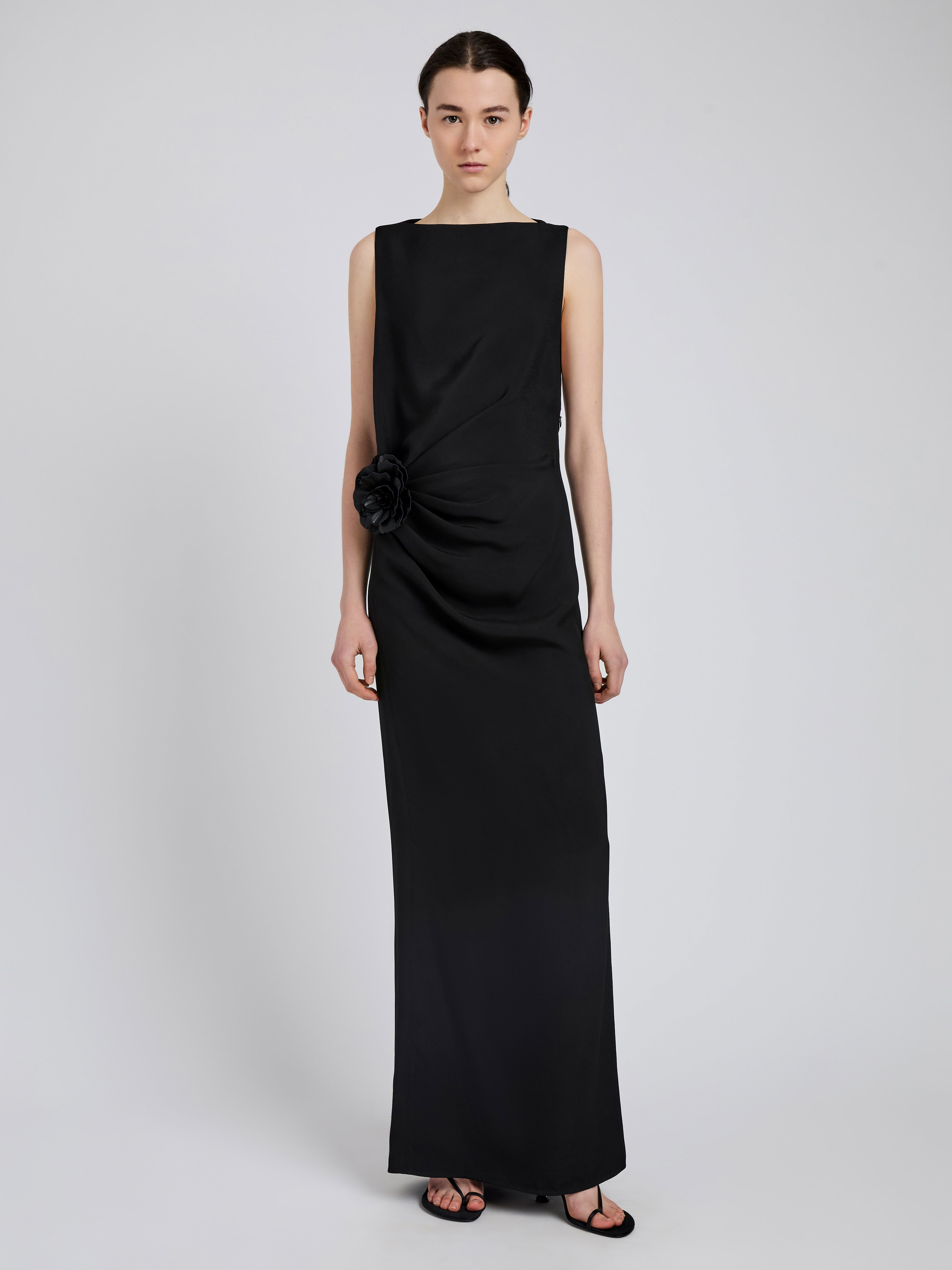 Indria Dress in Matte Double Crepe - 2
