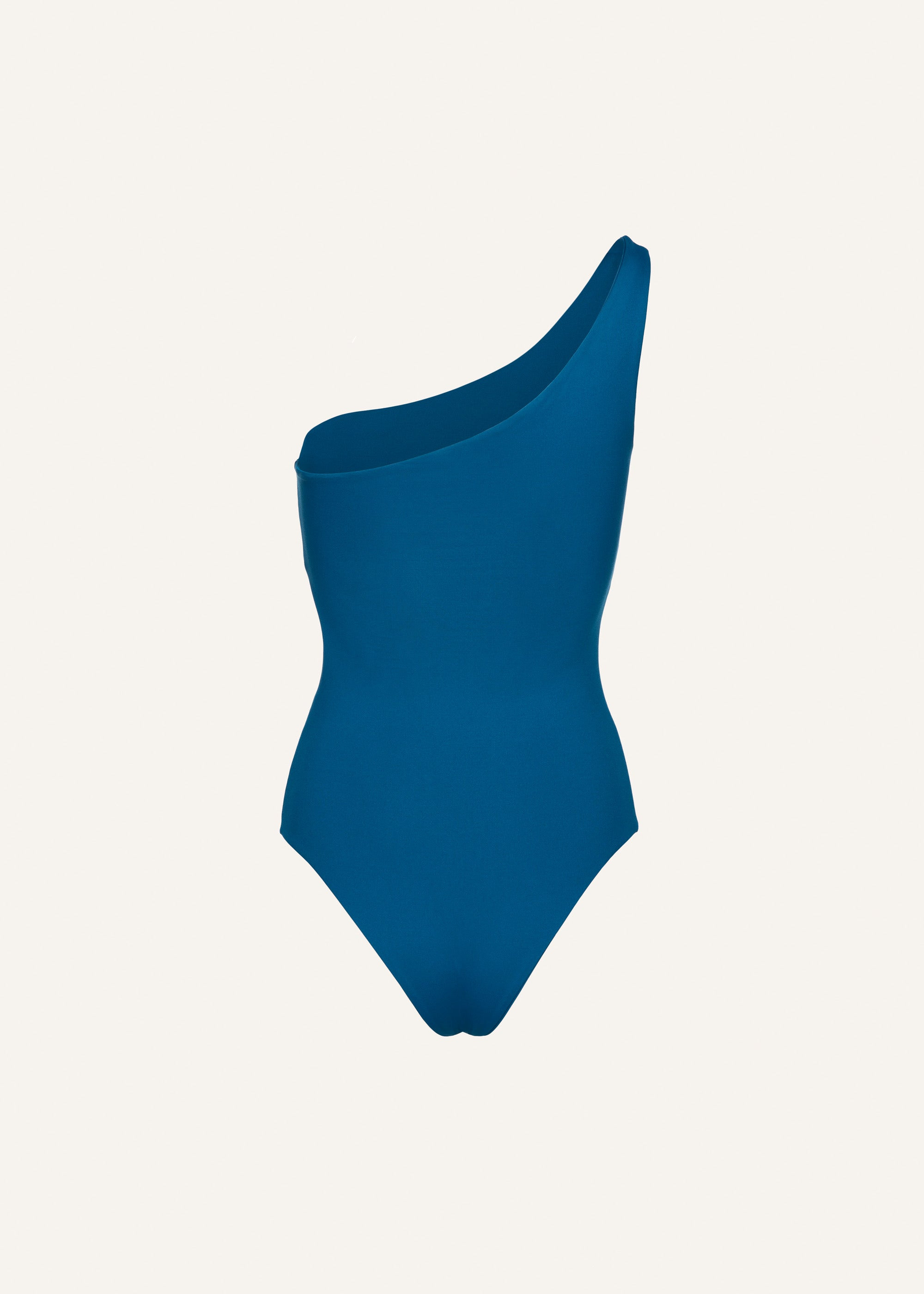 One shoulder cutout swimsuit in ocean blue - 2