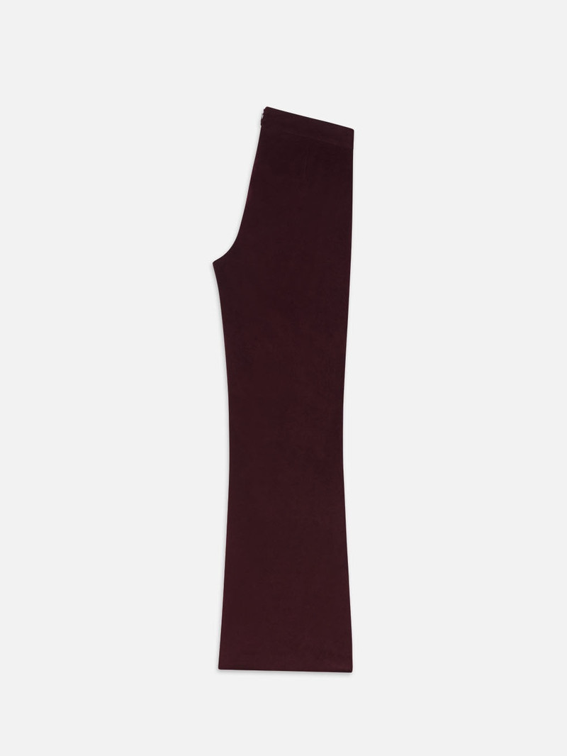 Crop Velvet Wide Leg in Wine 4