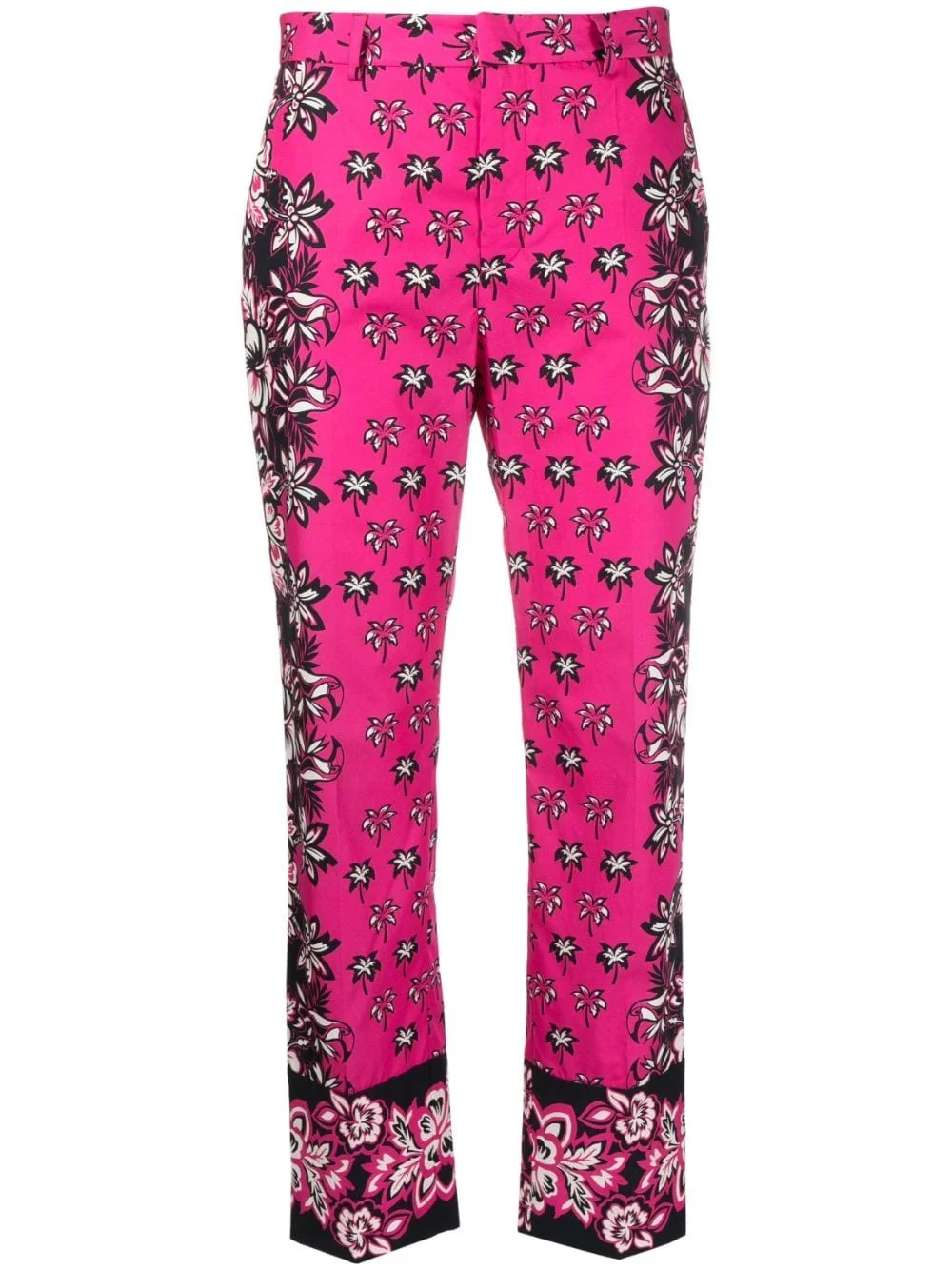 Bandana-print cotton trousers - 1