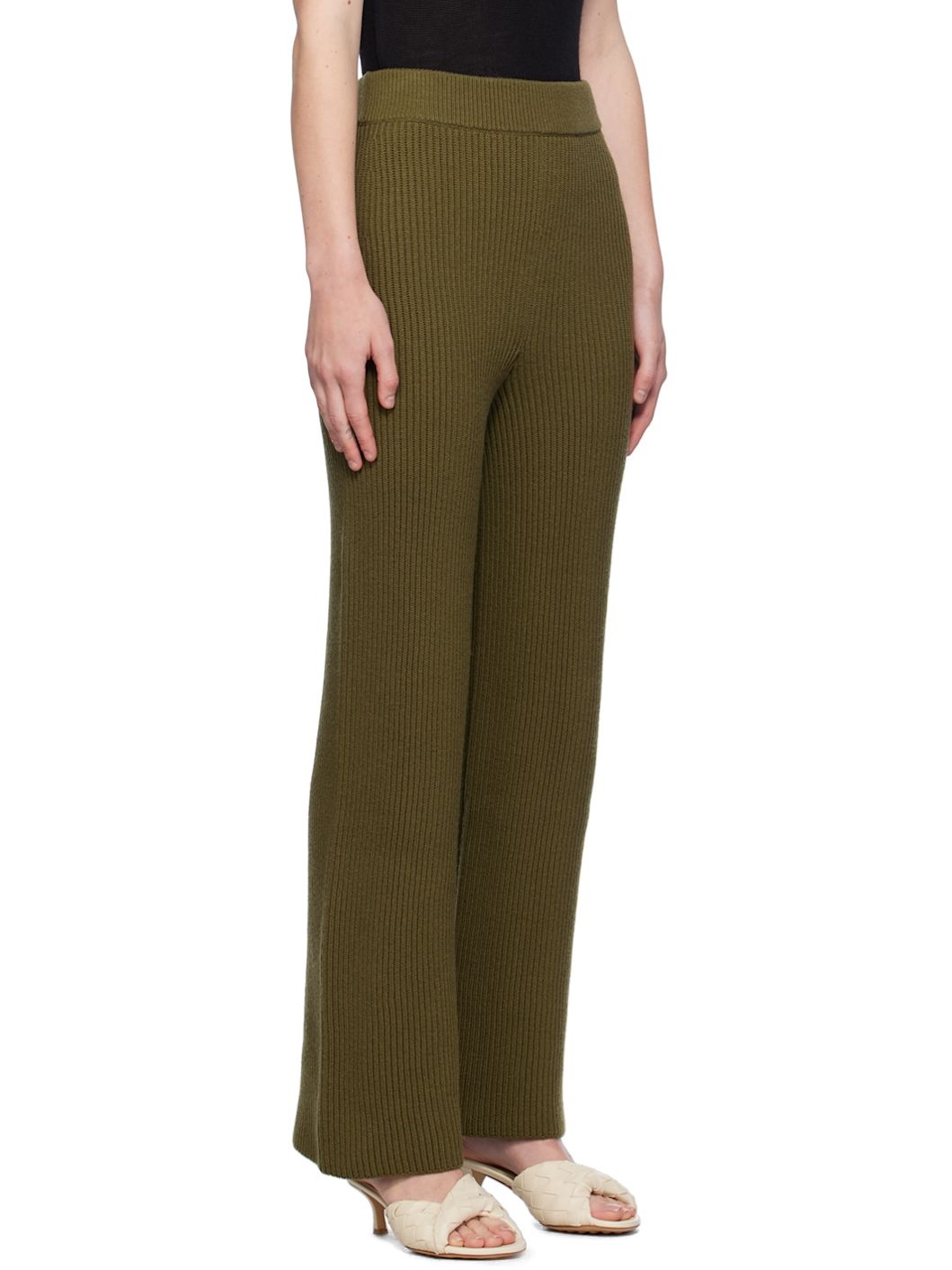 Khaki Wool Trousers - 2