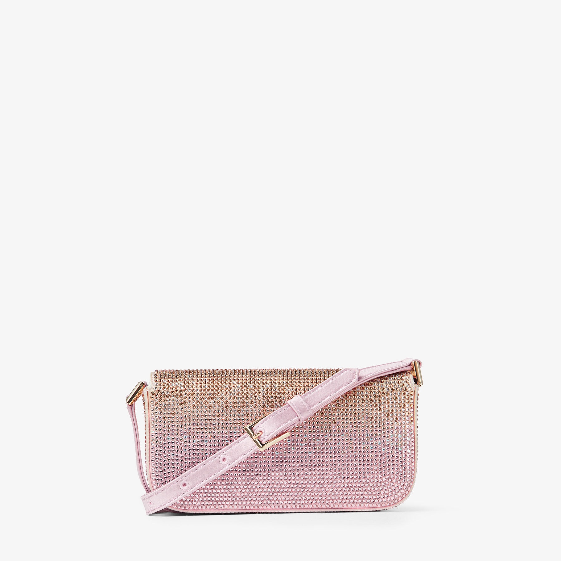 Avenue Mini Shoulder
Rose Satin and Crystal Mini Shoulder Bag with Dragon - 6
