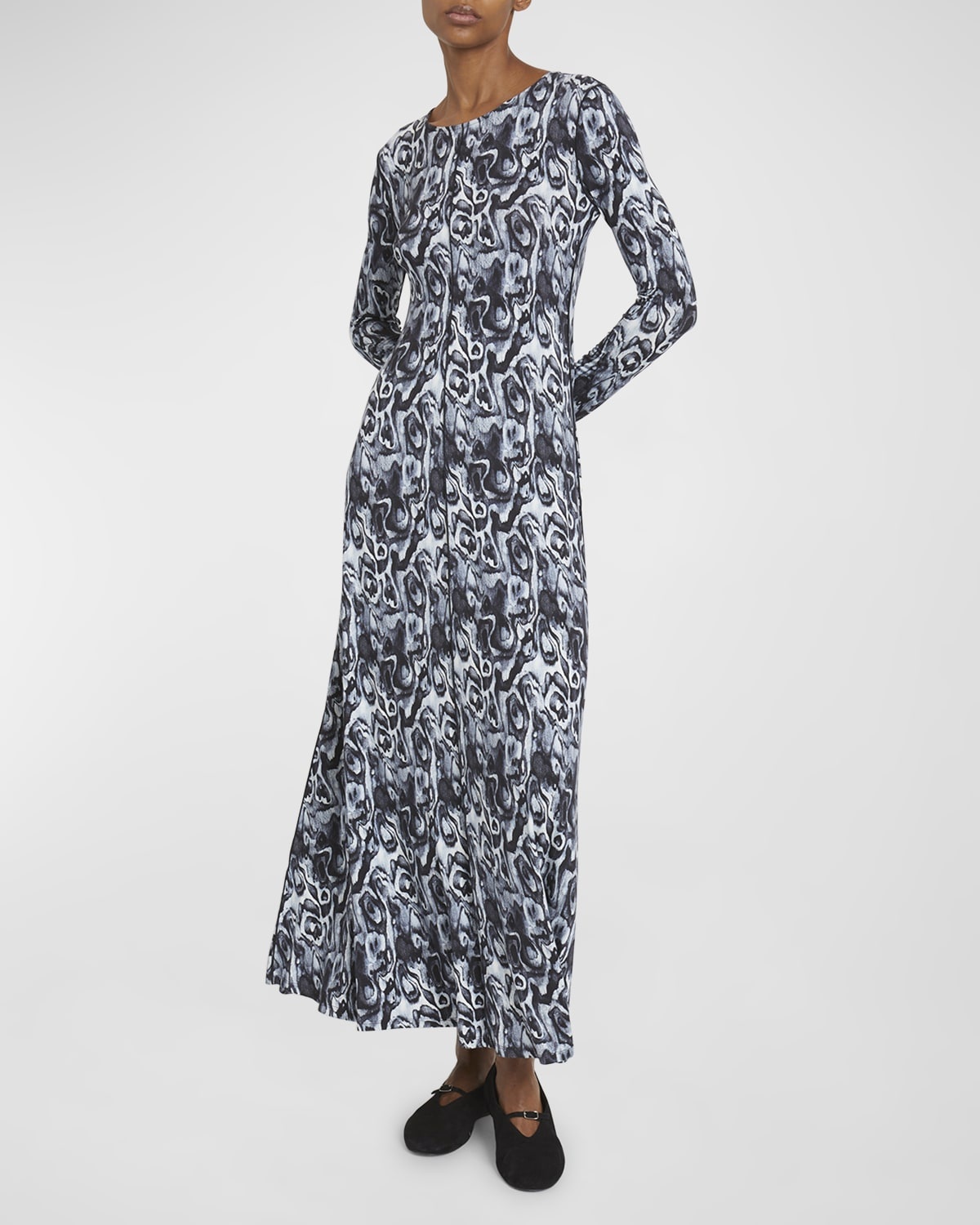 Atlas Printed Jersey Maxi Dress - 6