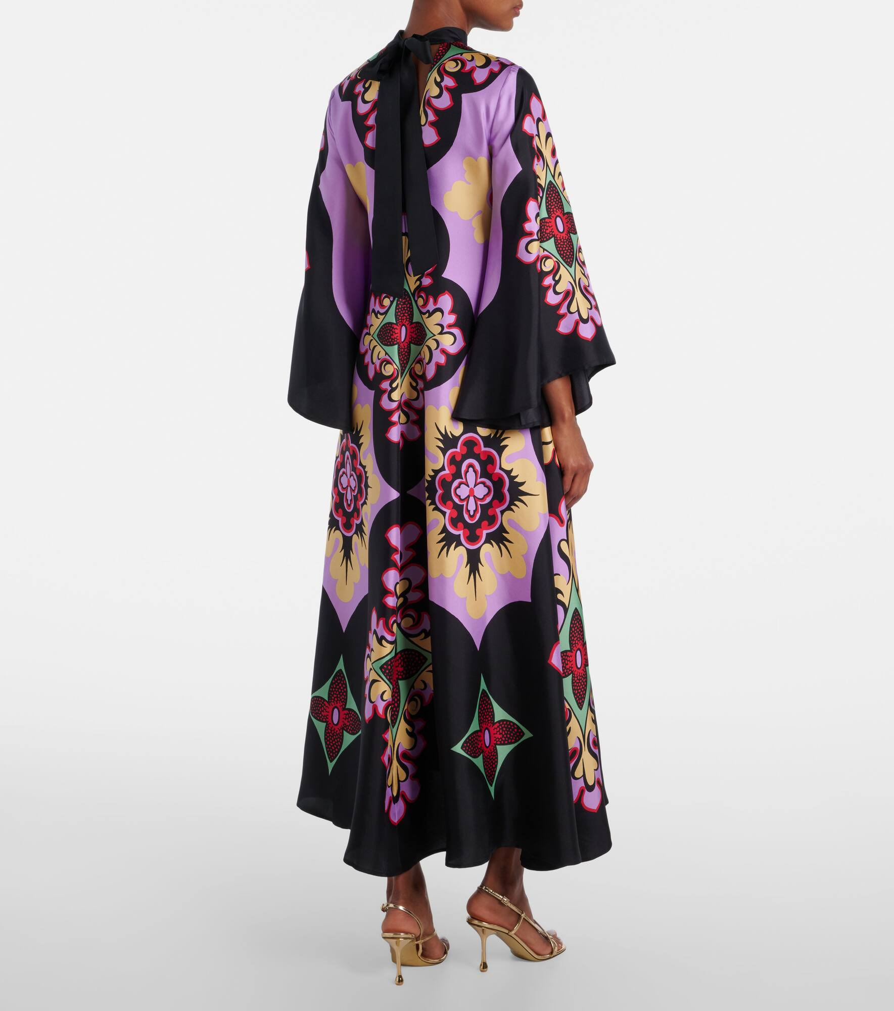Palazzo Placée silk twill maxi dress - 3