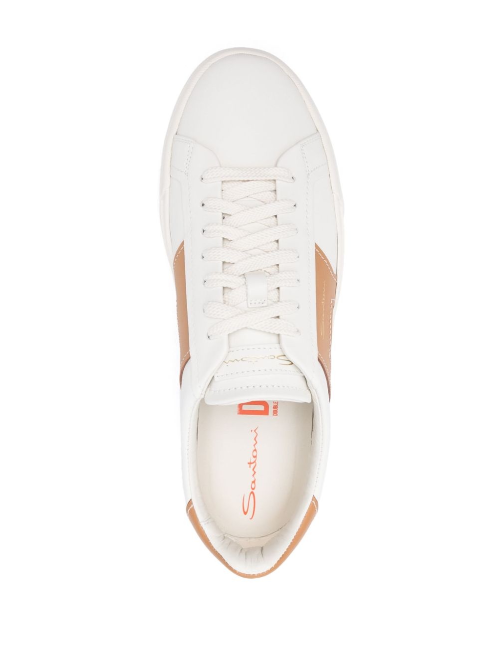 colourblock leather sneakers - 4