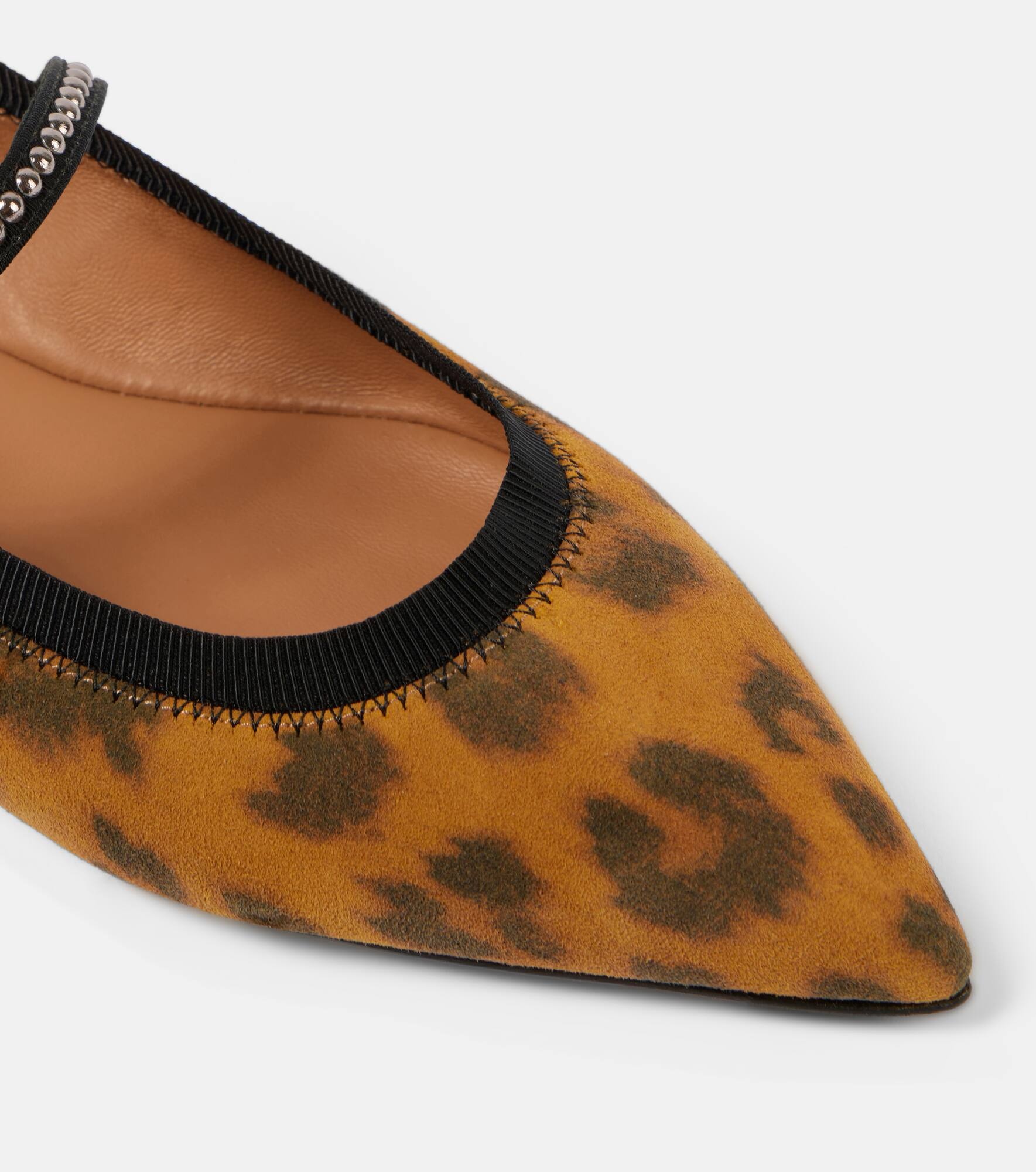 Romy leopard-print suede ballet flats - 6
