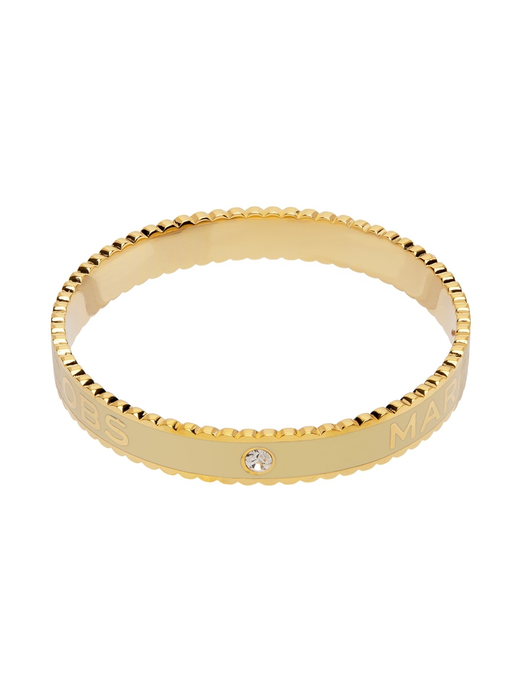 Gold & White 'The Medallion' Cuff Bracelet - 1
