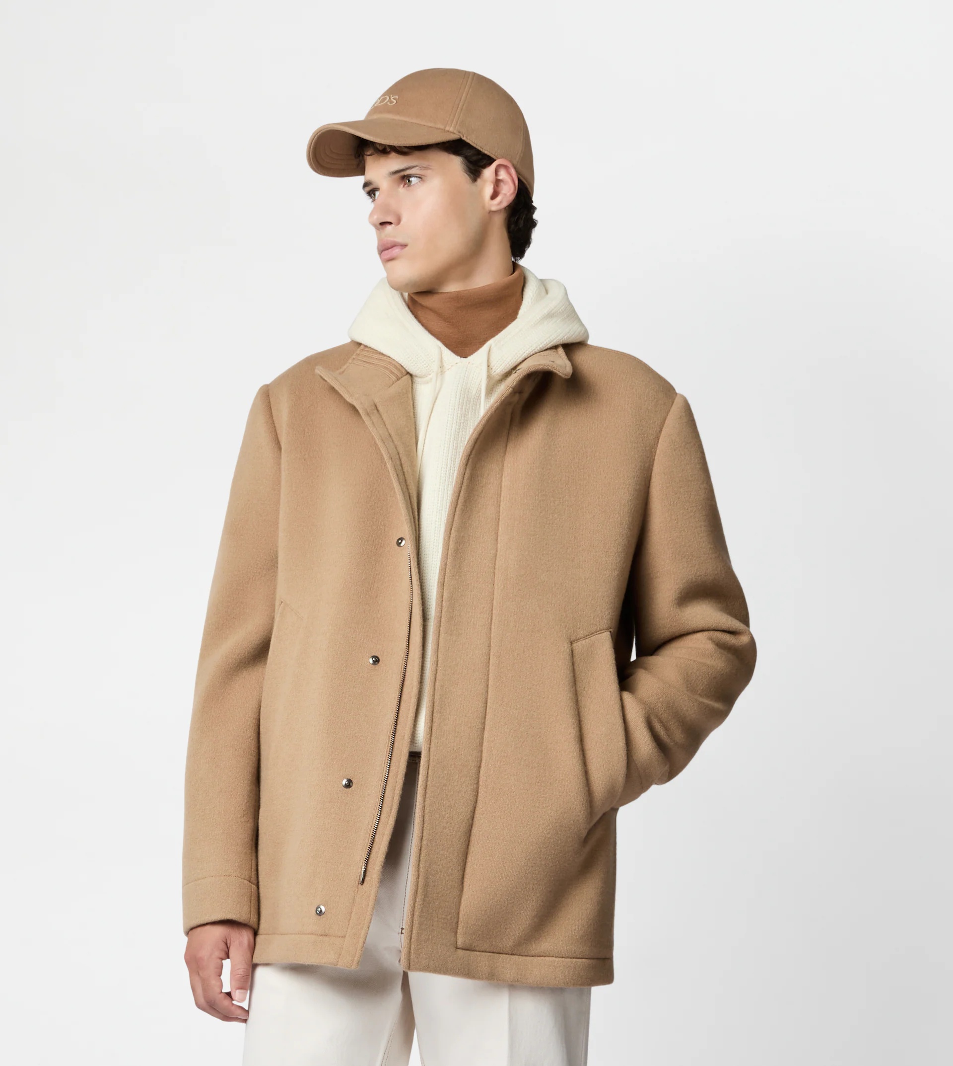 CABAN IN CASHMERE BLEND JERSEY - BEIGE - 6