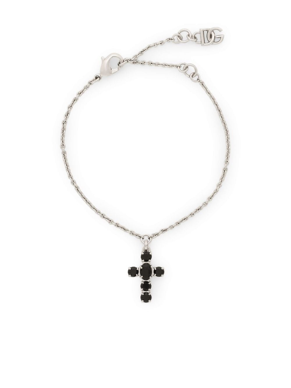 cross-pendant fine-link bracelet - 1