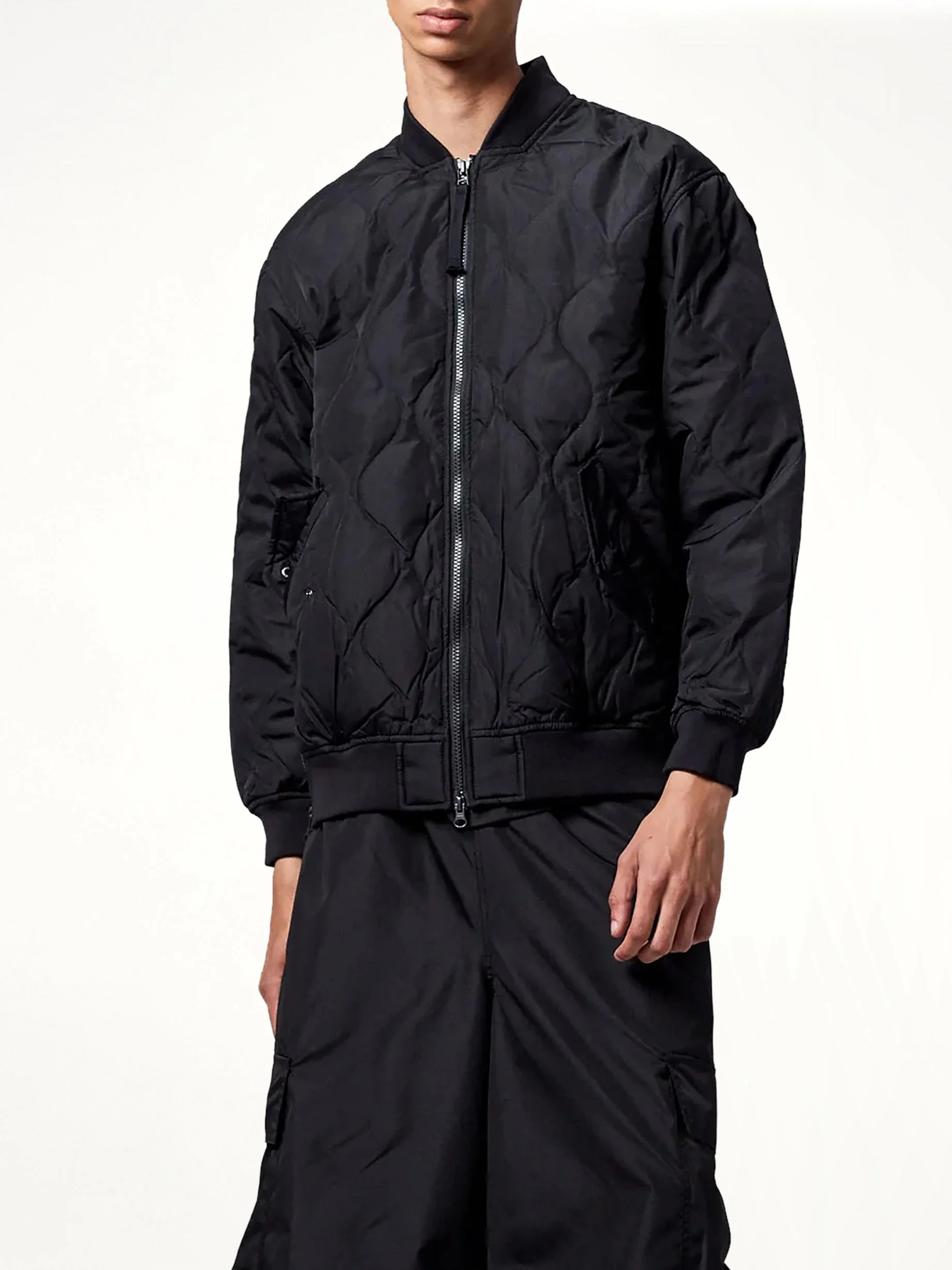 Military MA-1 Type Down Jacket in Black - 1