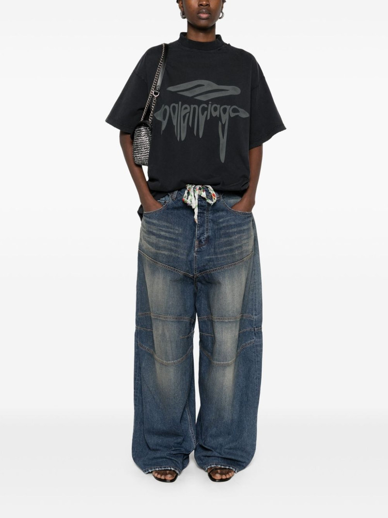 BALENCIAGA logo-patch jeans outlook