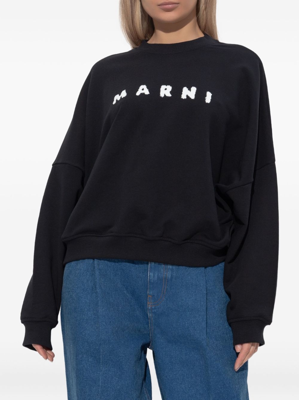 logo-embroidered sweatshirt - 3