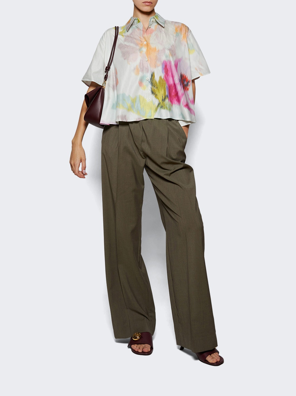 Wool Trousers Khaki Green - 5
