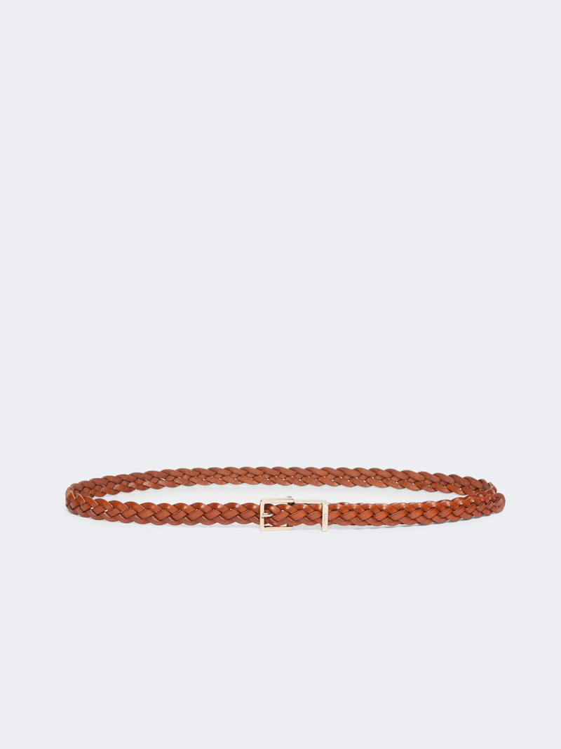 VETTA Woven leather belt - RUST 1