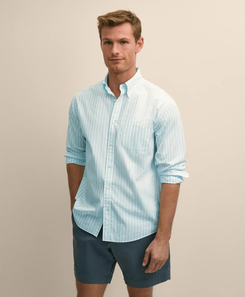 Friday Shirt, Poplin Butcher Striped - 1