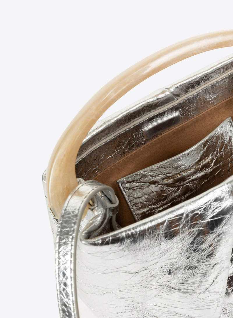 SMALL PLEATED LEATHER BAG 5
