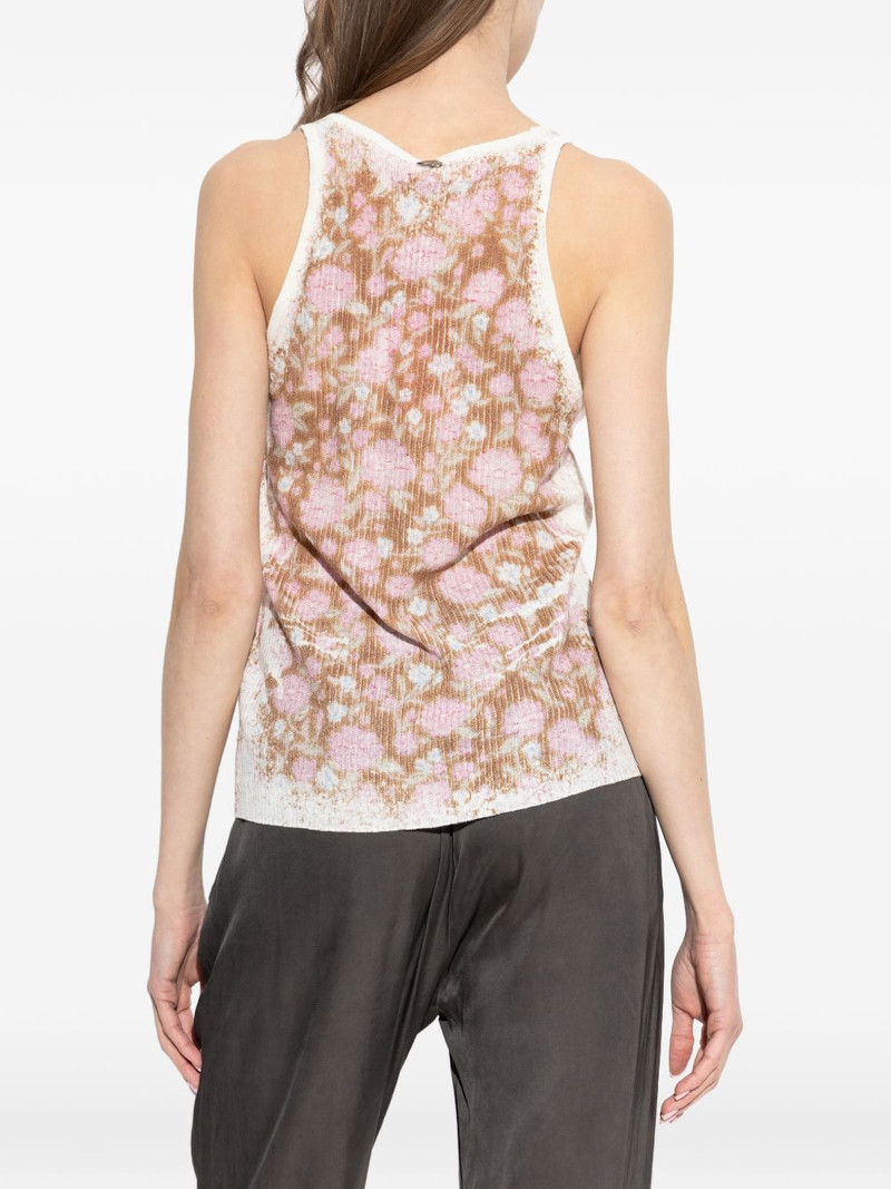 floral V-neck top 4