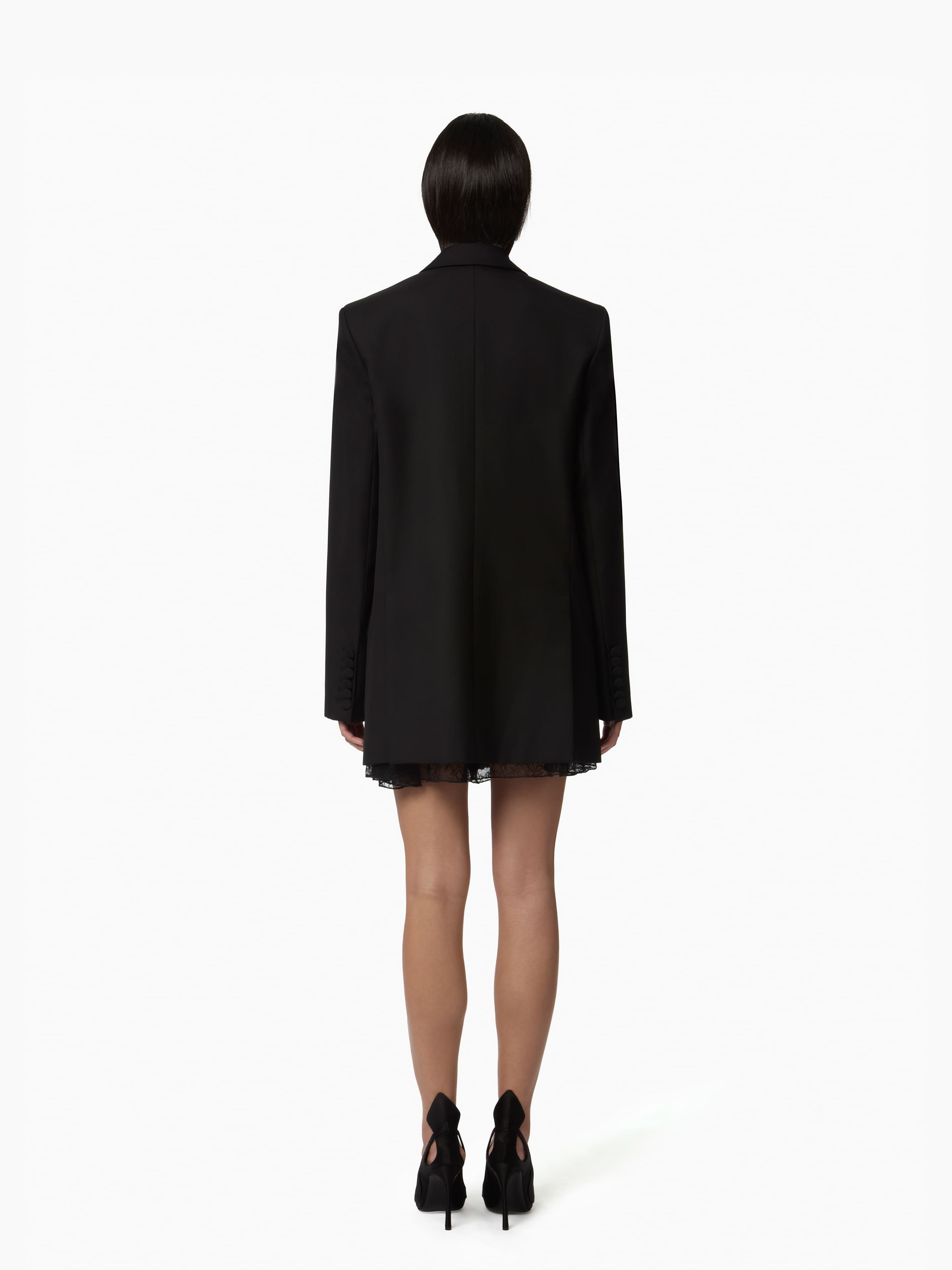 Black Oversized Tailored Blazer - 4