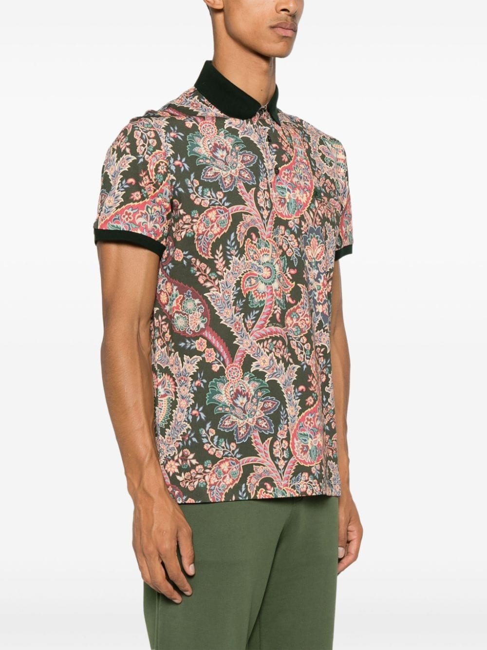 paisley-print polo shirt - 3