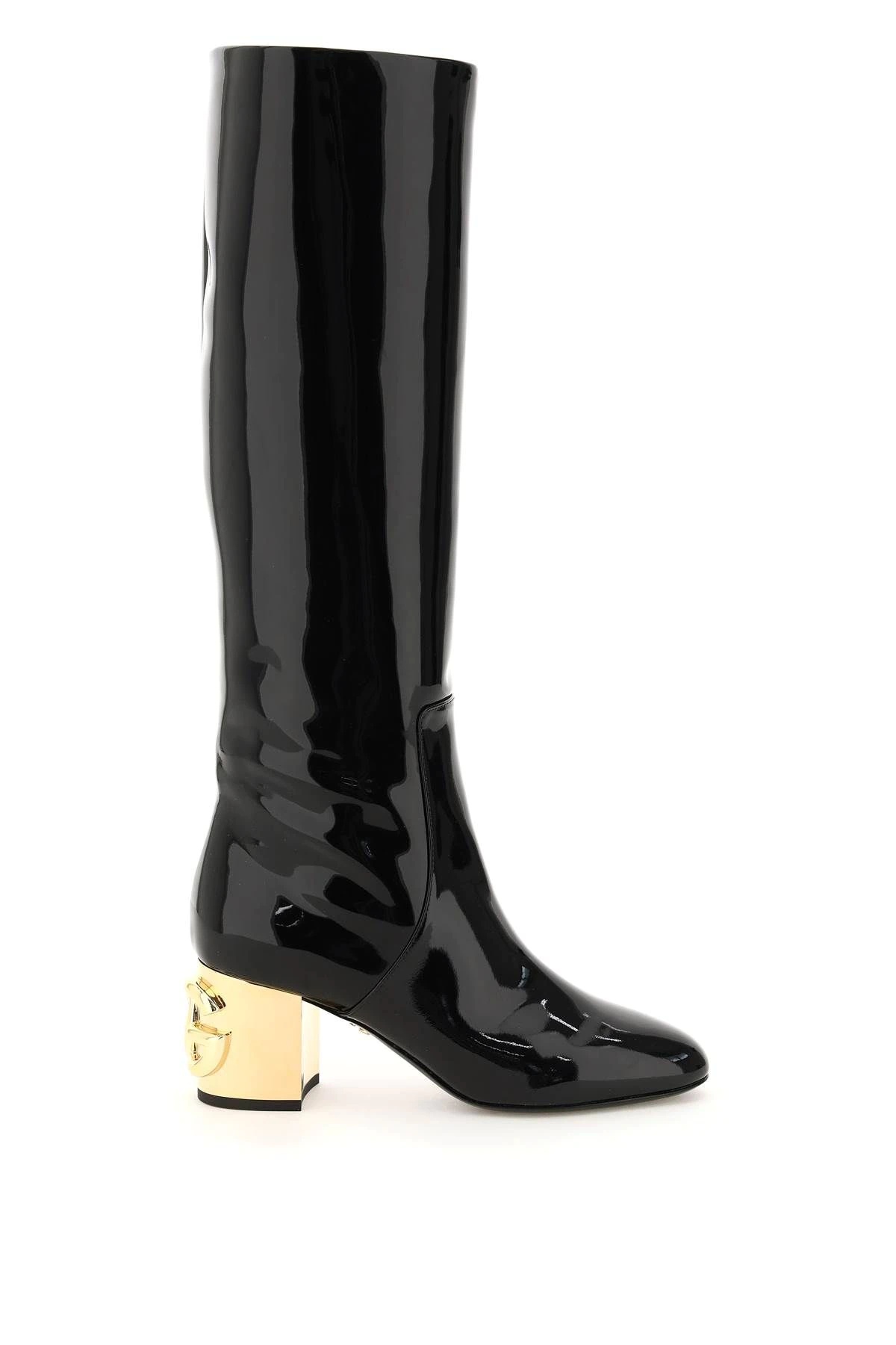 PATENT LEATHER BOOTS WITH DG KAROL HEEL - 1