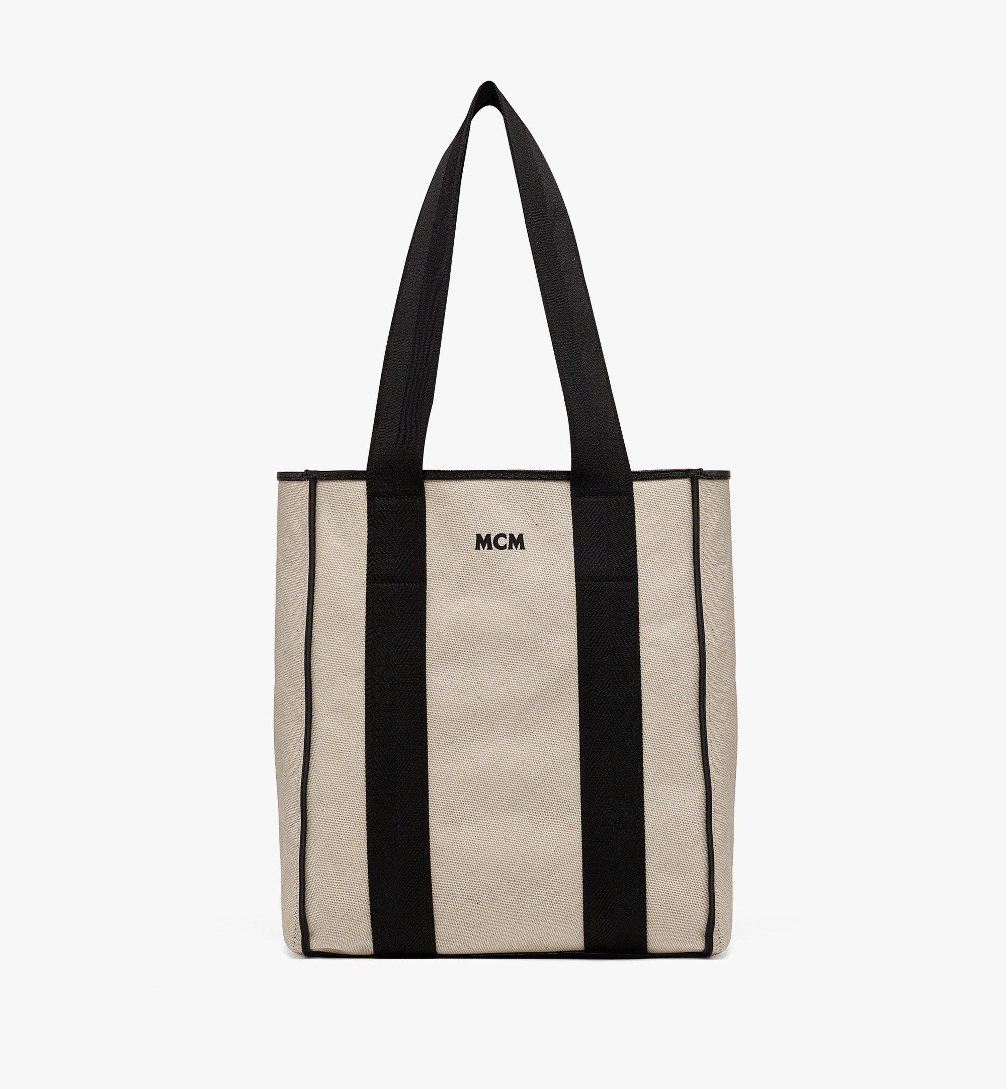 Reversible Diamond Tote in Canvas Leather Mix - 6