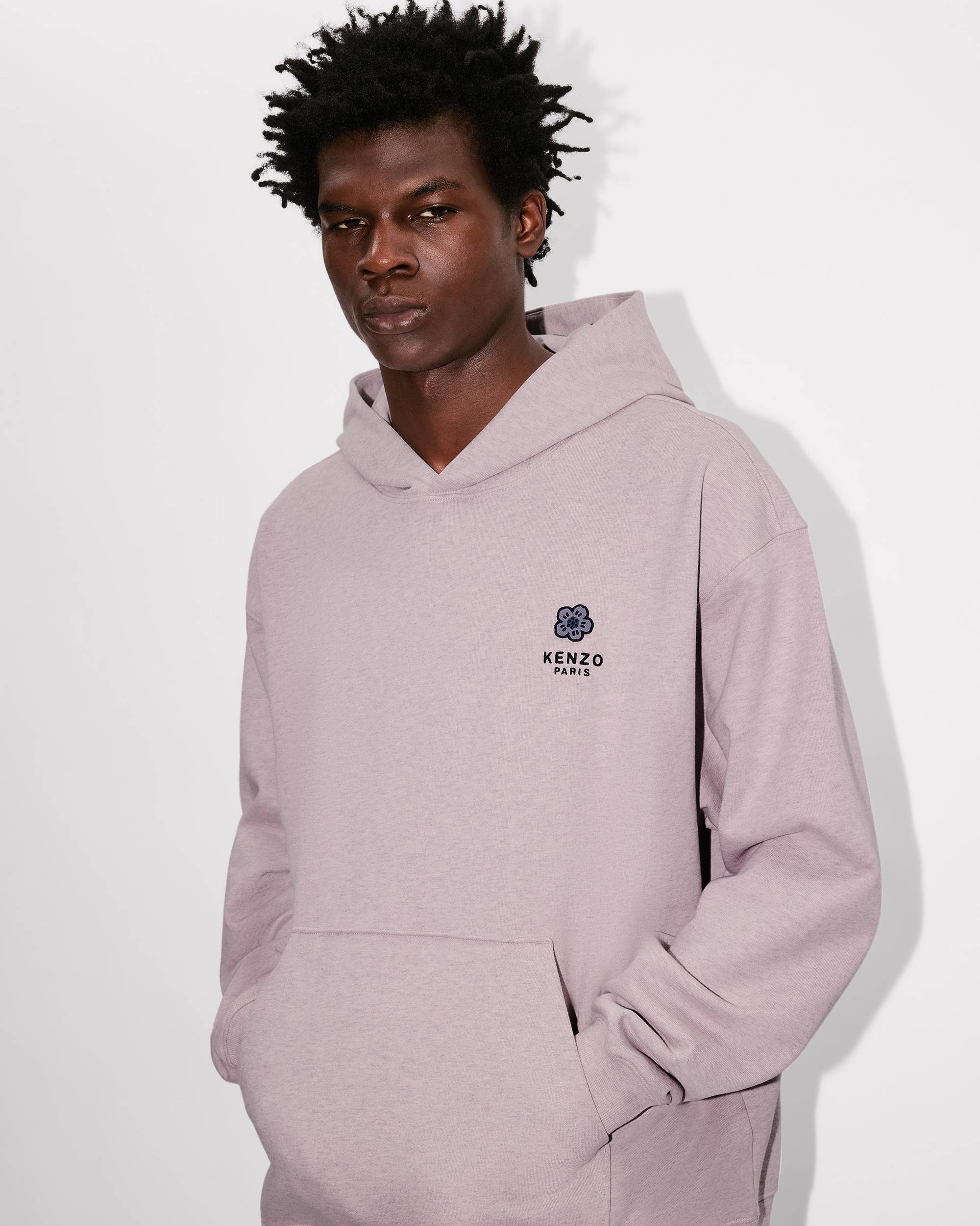 'Boke Flower' embroidered oversized hoodie in cotton - 8