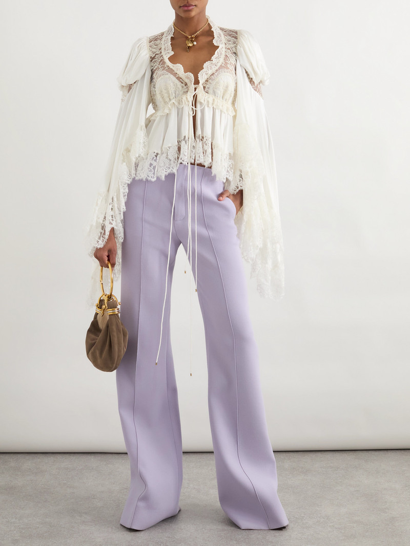 Chloé Wool-crepe Flared Pants outlook