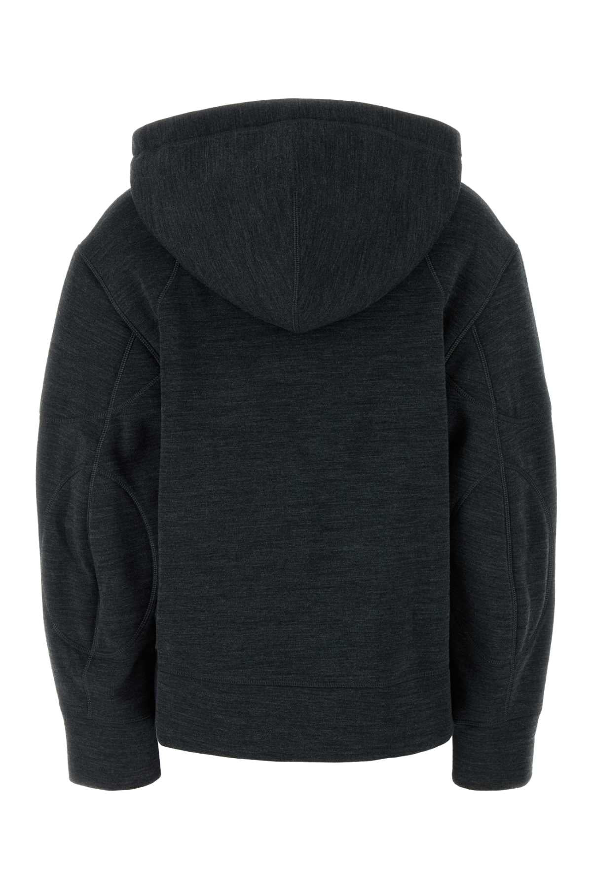 Jil Sander Women Melange Dark Grey Wool Blend Sweatshirt - 2