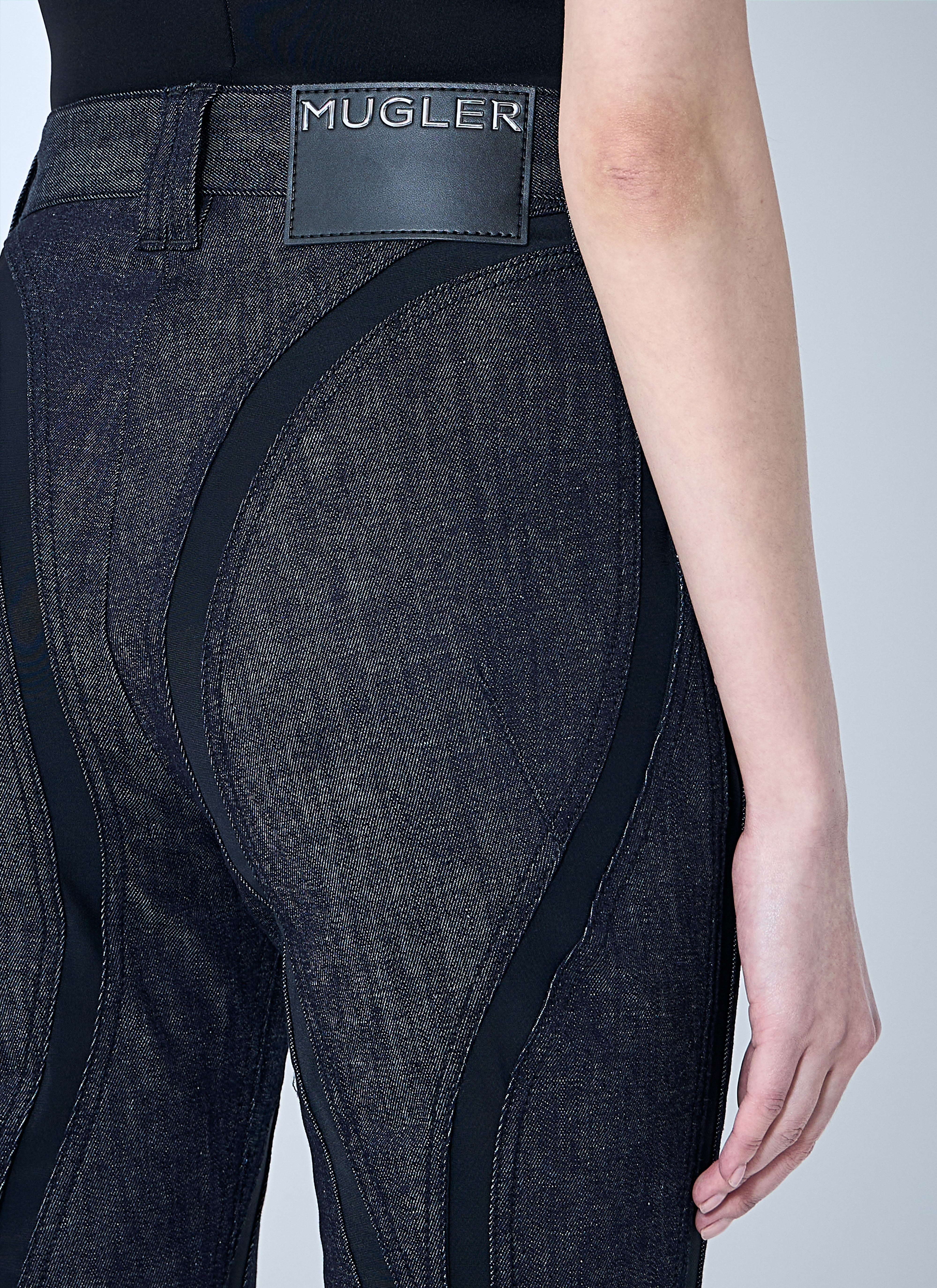 Mugler Women Capri Denim Cropped Pants - 6