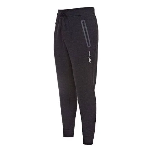 New Balance Stretch Graphic Logo Fortitech Fleece Track Pants 'Black' MP11143-BKH - 1