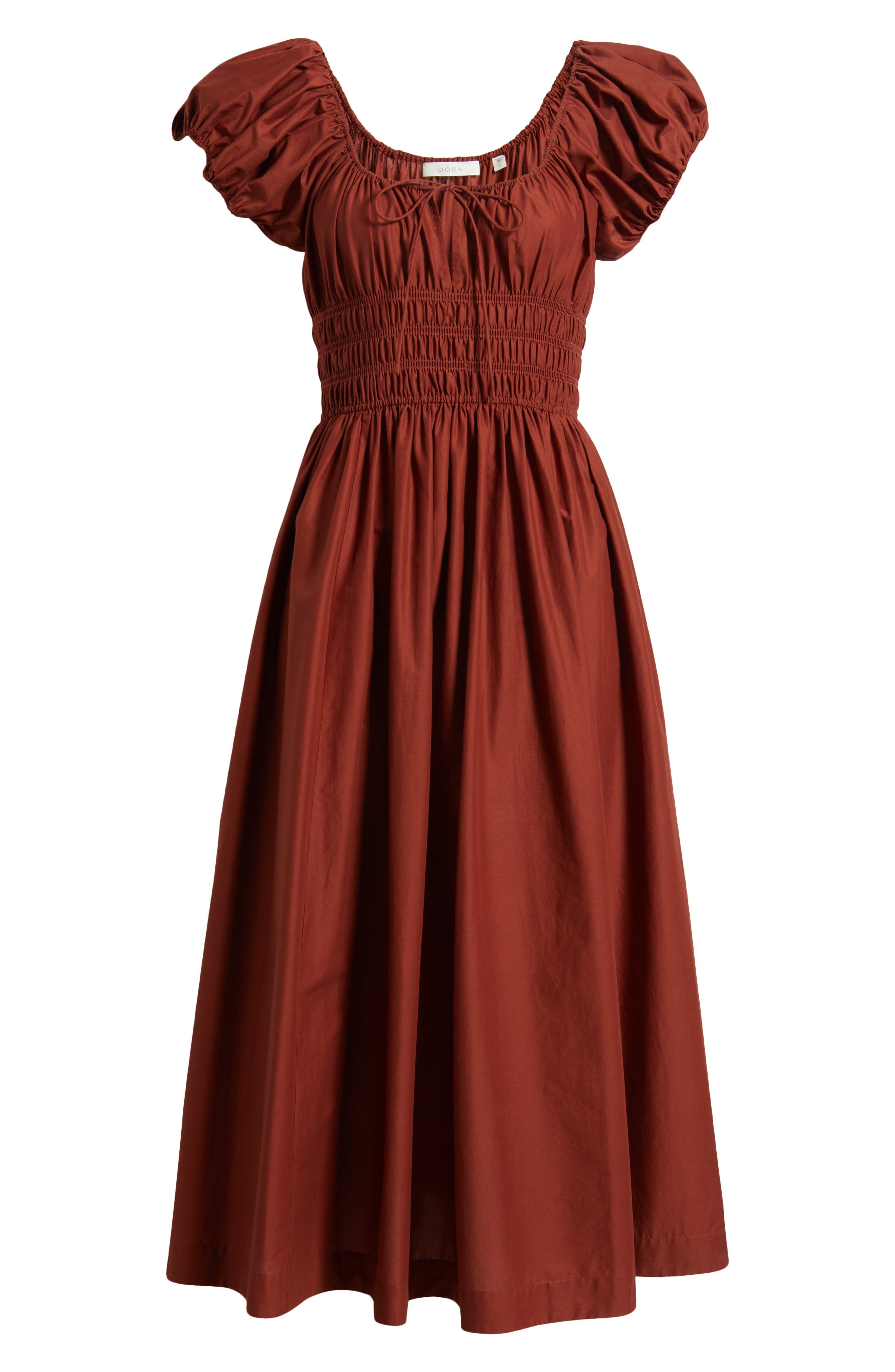 DÔEN Quinn Organic Cotton Poplin Maxi Dress in Amberwood at Nordstrom - 5