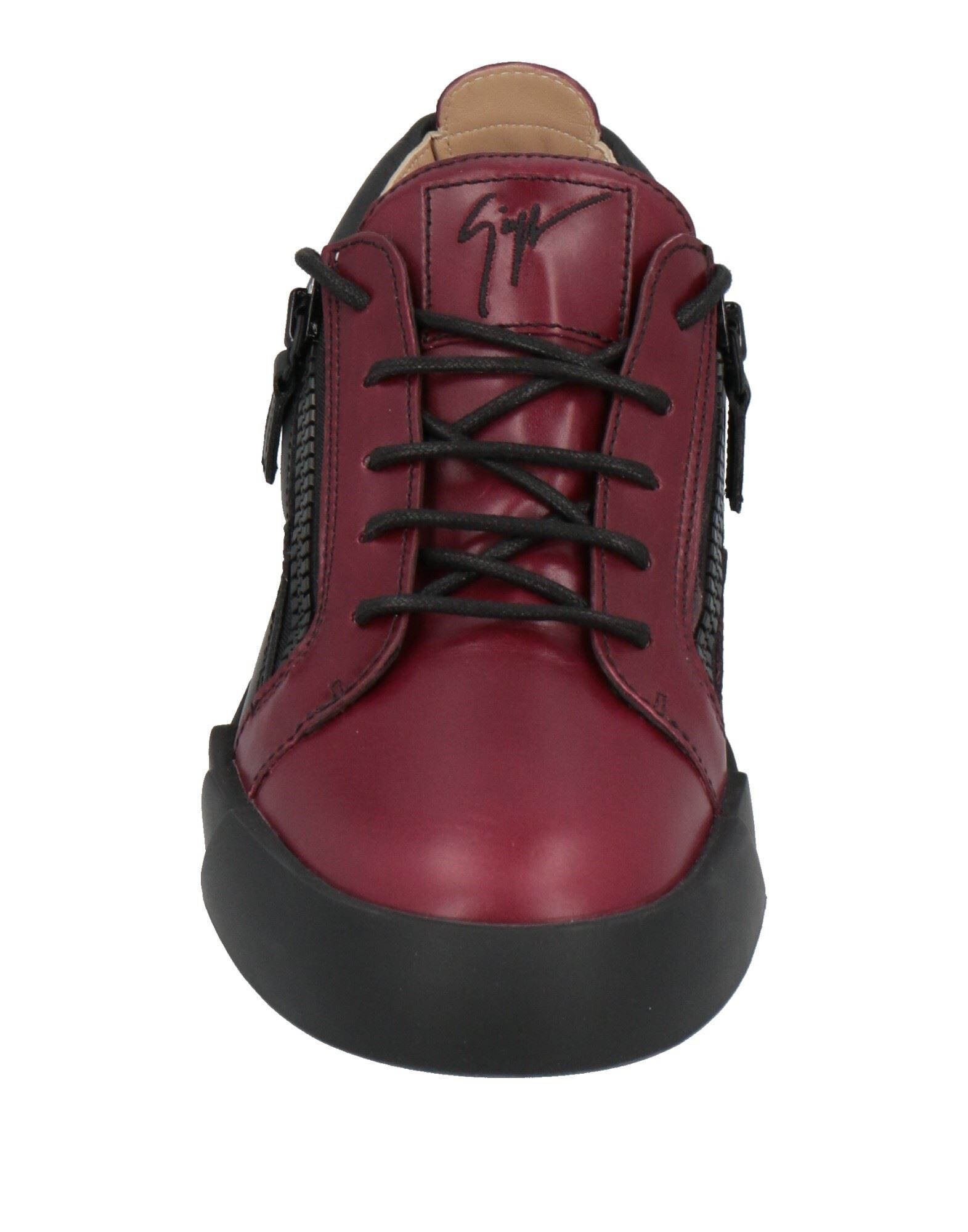 Burgundy Men's Sneakers - 4