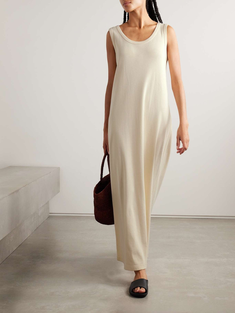 The Row Tetzi cotton maxi dress Beige outlook