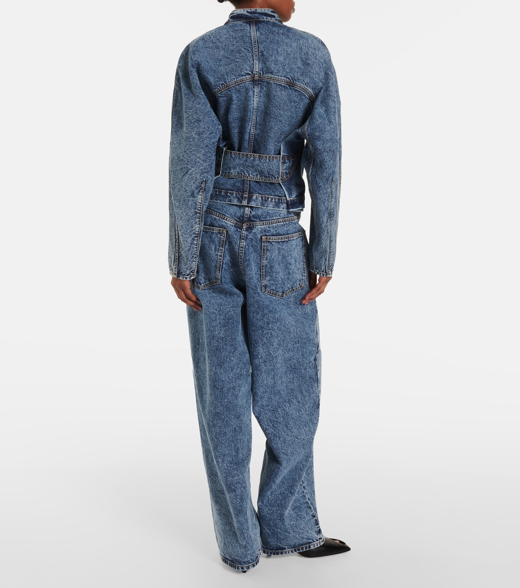 Alaïa Round Racing denim jacket | mytheresa | REVERSIBLE