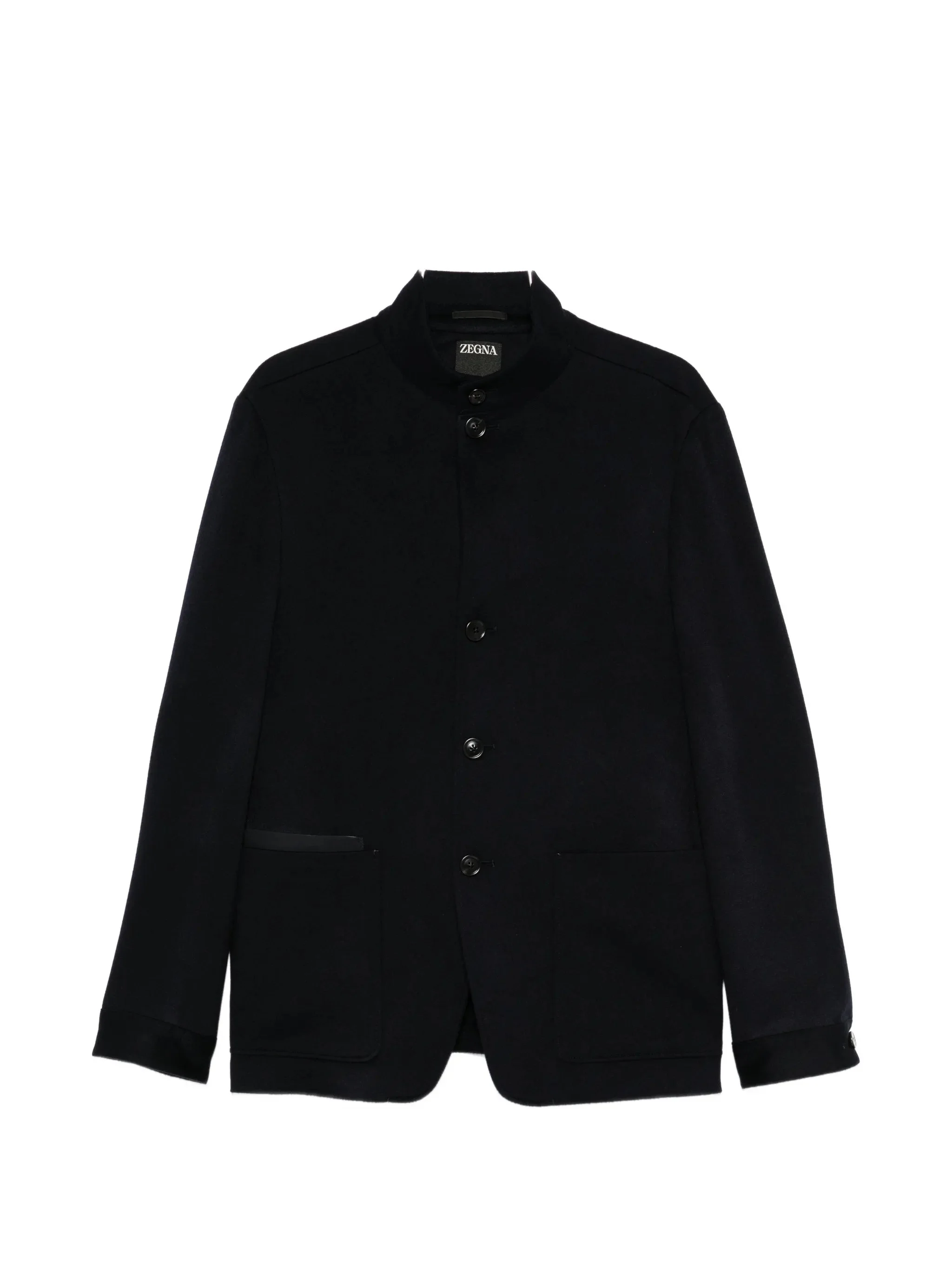Zegna Mandarin-collar Patch-pocket Jacket - 1