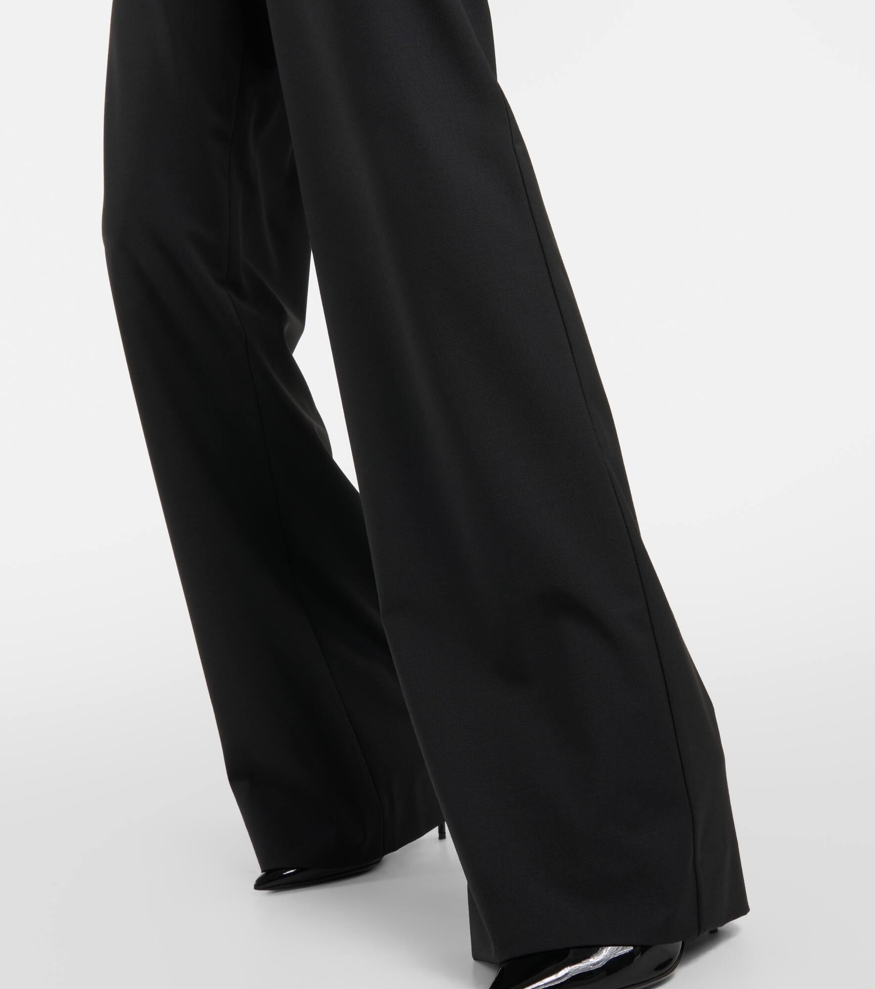 Wool-blend wide-leg pants - 5