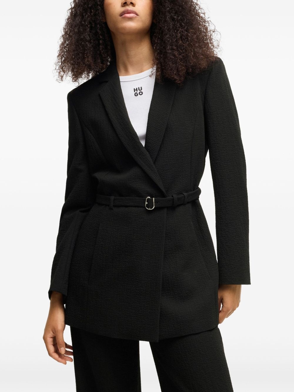belted blazer - 3