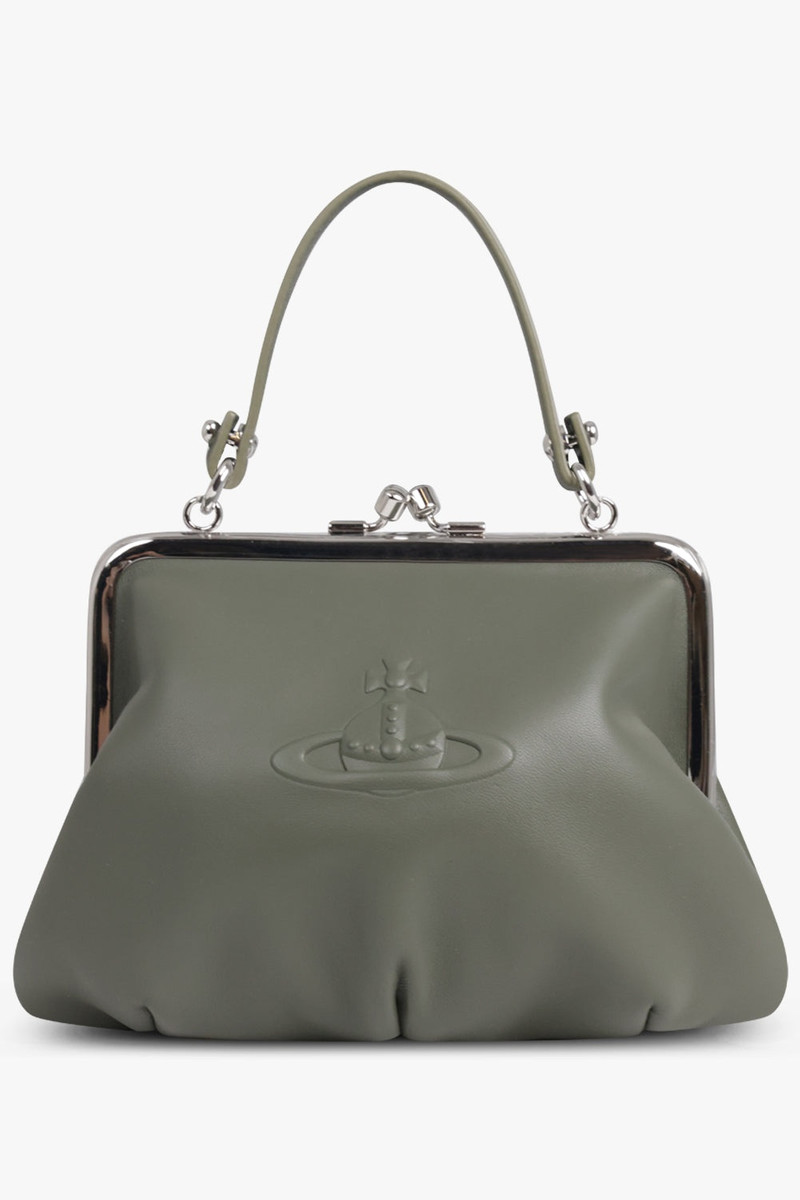 GRANNY FRAME EMBOSSED ORB PURSE | GREEN 1